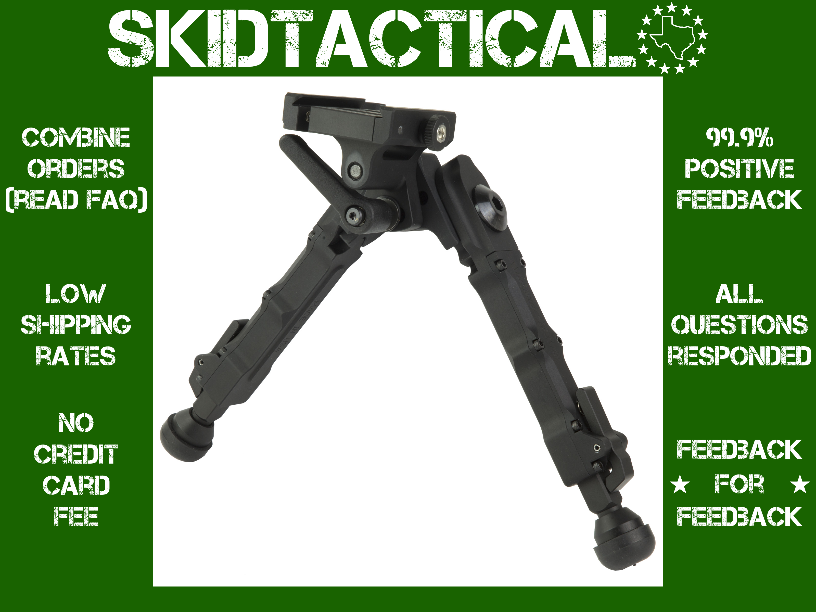 AccuTac Arca Swiss Rail FD4 Bipod Black Other Rifle Accessories
