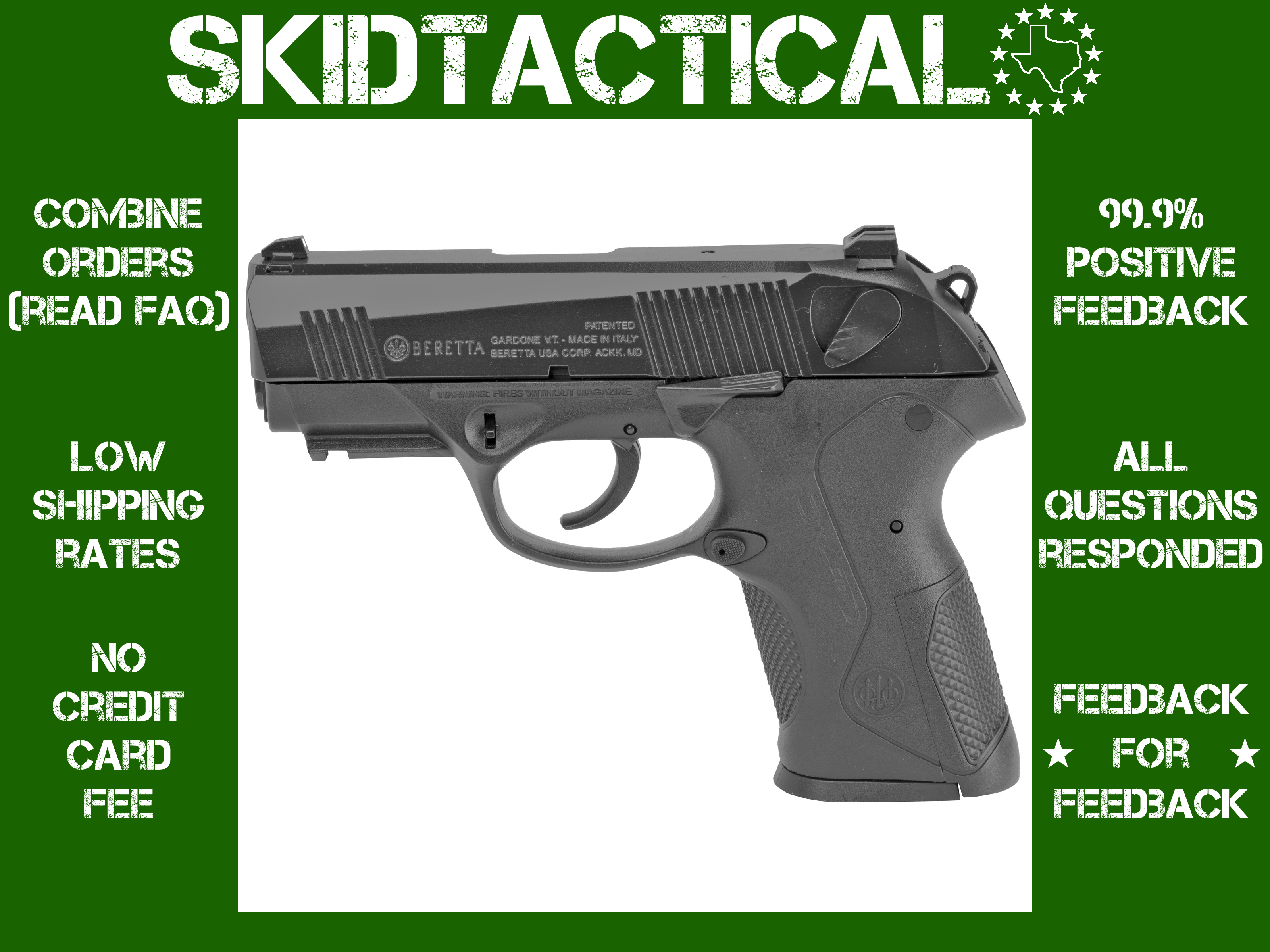 Beretta PX4 Storm DA/SA 3.2" 9MM 15 Rounds 3 Dot - Black-img-0