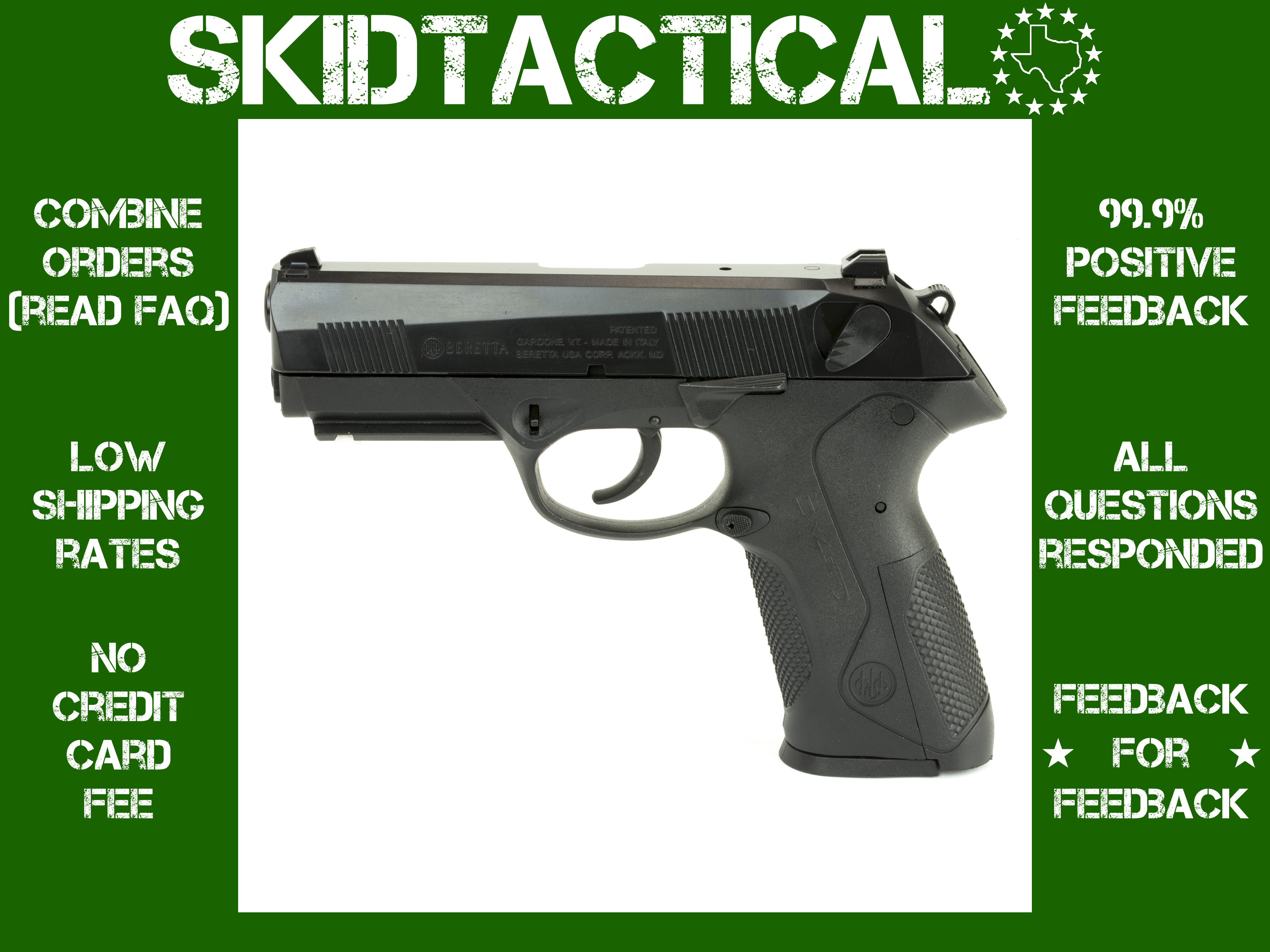Beretta PX4 Storm DA/SA 4" 9MM 10 Rounds 3 Dot - Black-img-0