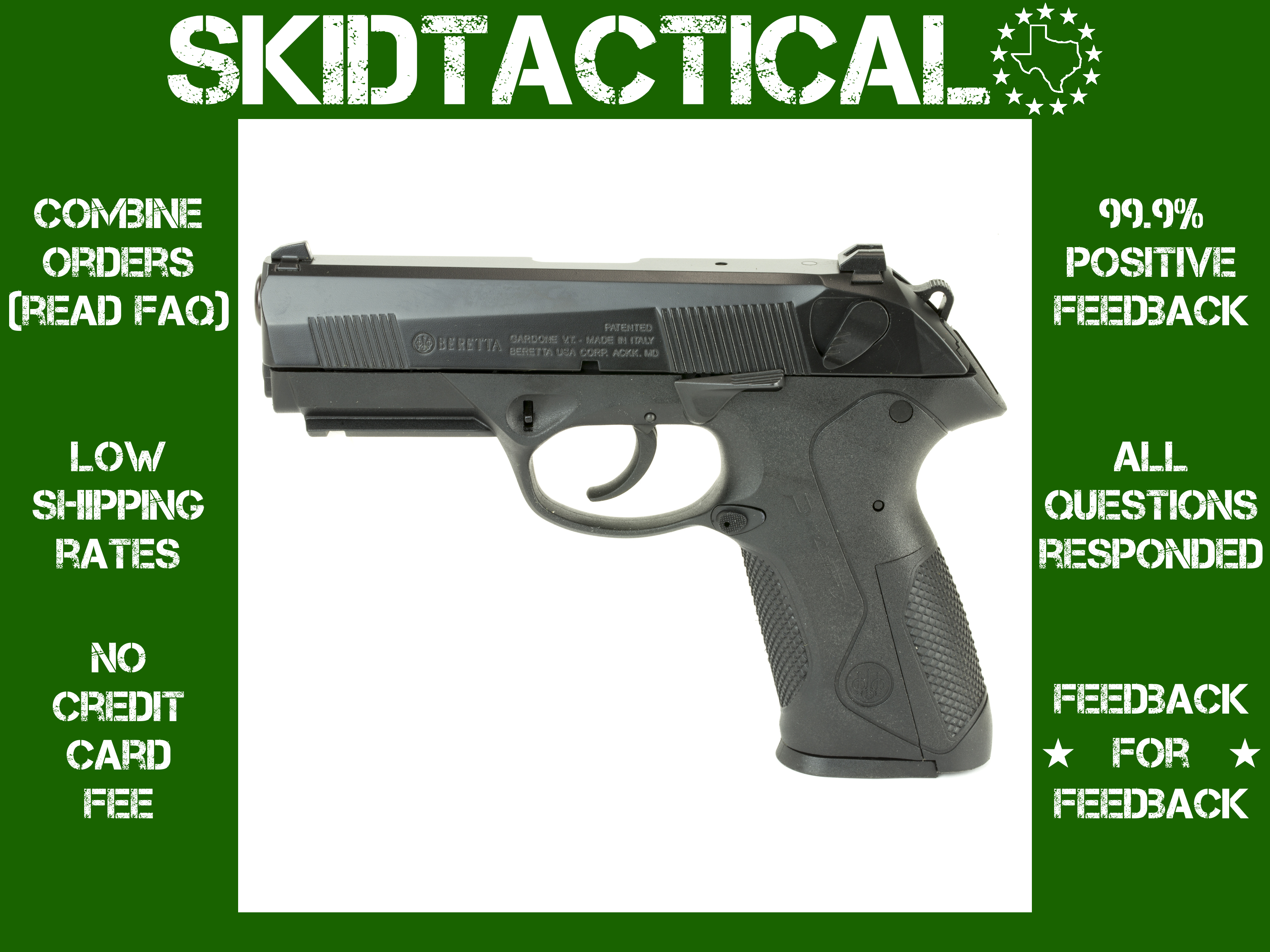 Beretta PX4 Storm DA/SA 4" 9MM 17 Rounds 3 Dot - Black-img-0