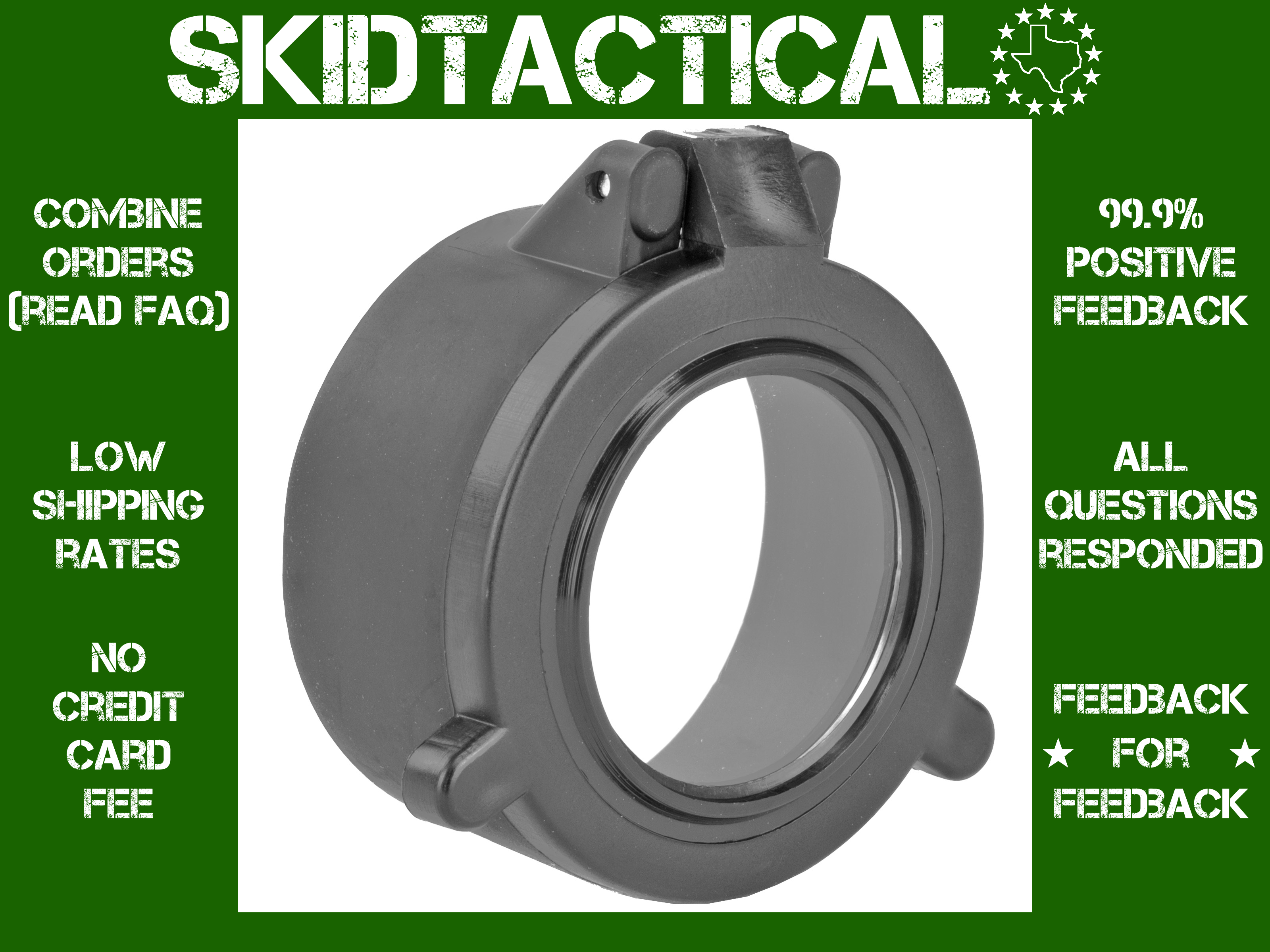 Butler Creek Blizzard Scope Cover 1.7"1.79" Black, Clear Hats