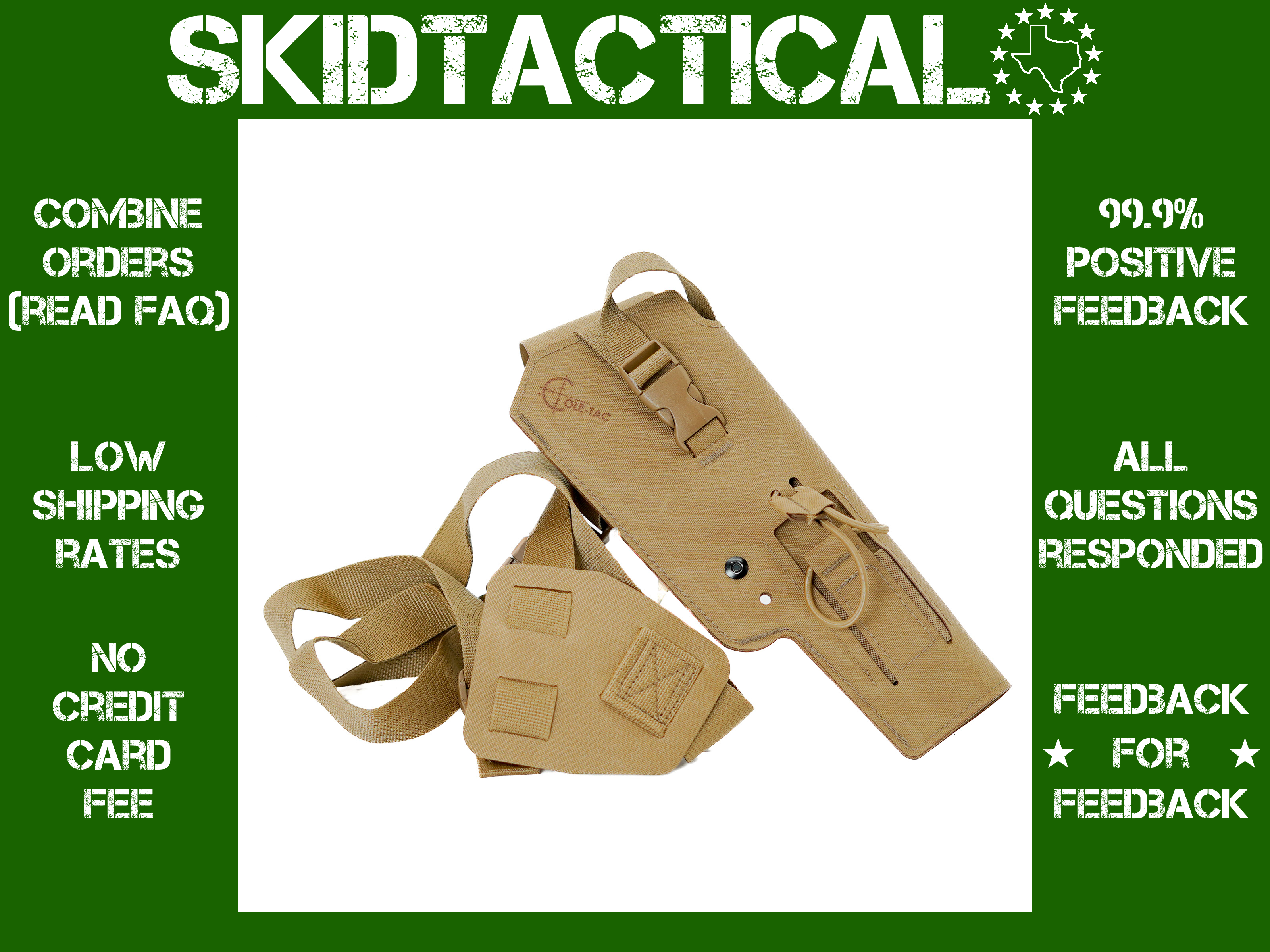 Cole-TAC Ruger MK Series Varmint Wrangler Shoulder Holster - Coyote-img-0