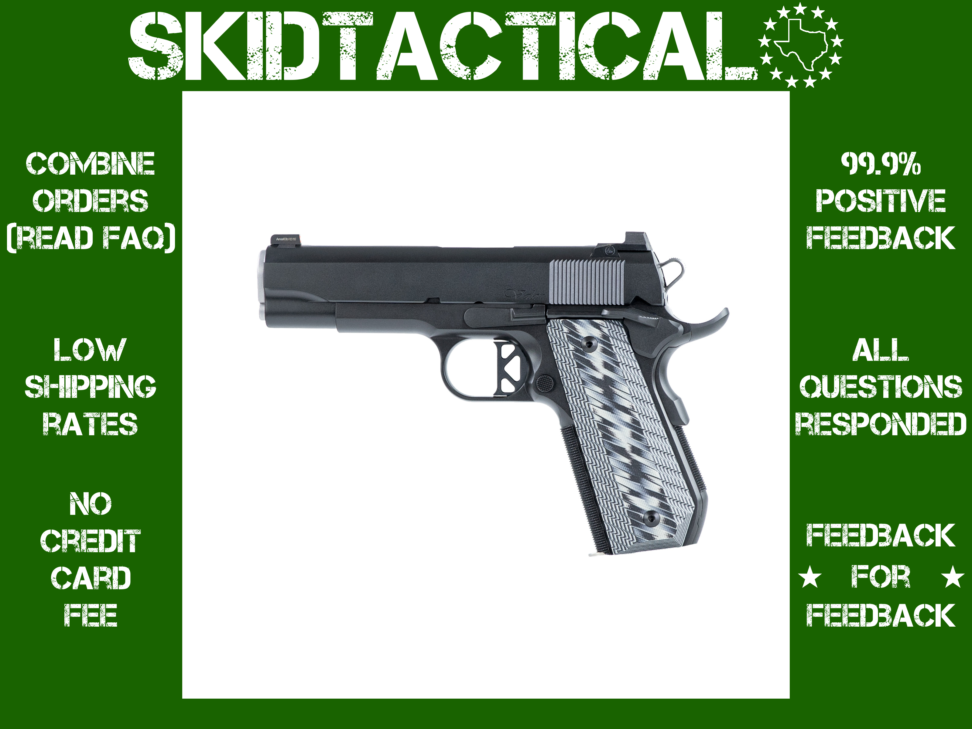 Dan Wesson VBOB 1911 4.25" 45 ACP 8 Rounds Night Sights - Black-img-0