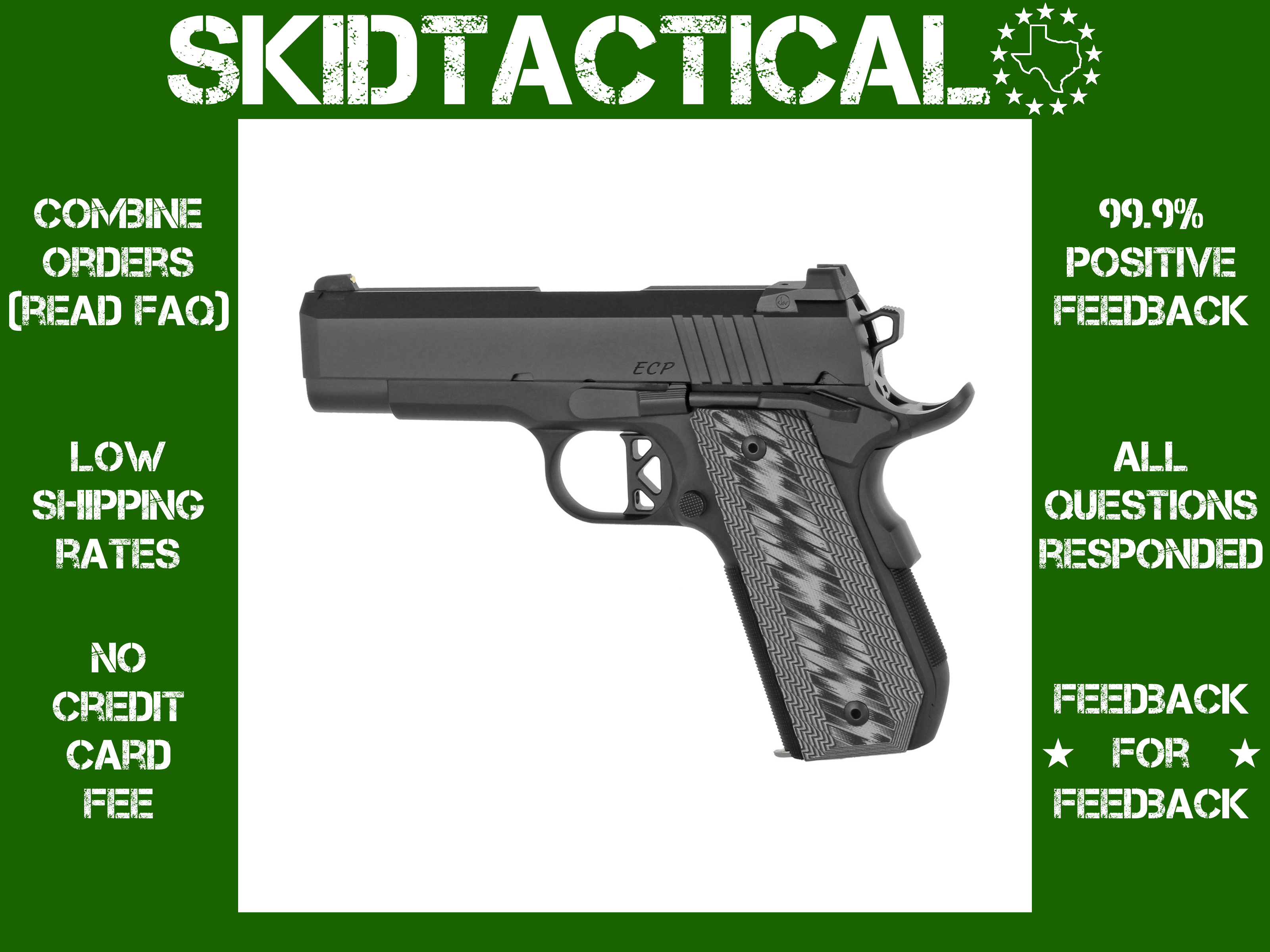 Dan Wesson ECP 1911 4" 9MM 9 Rounds Brass Front - Black-img-0