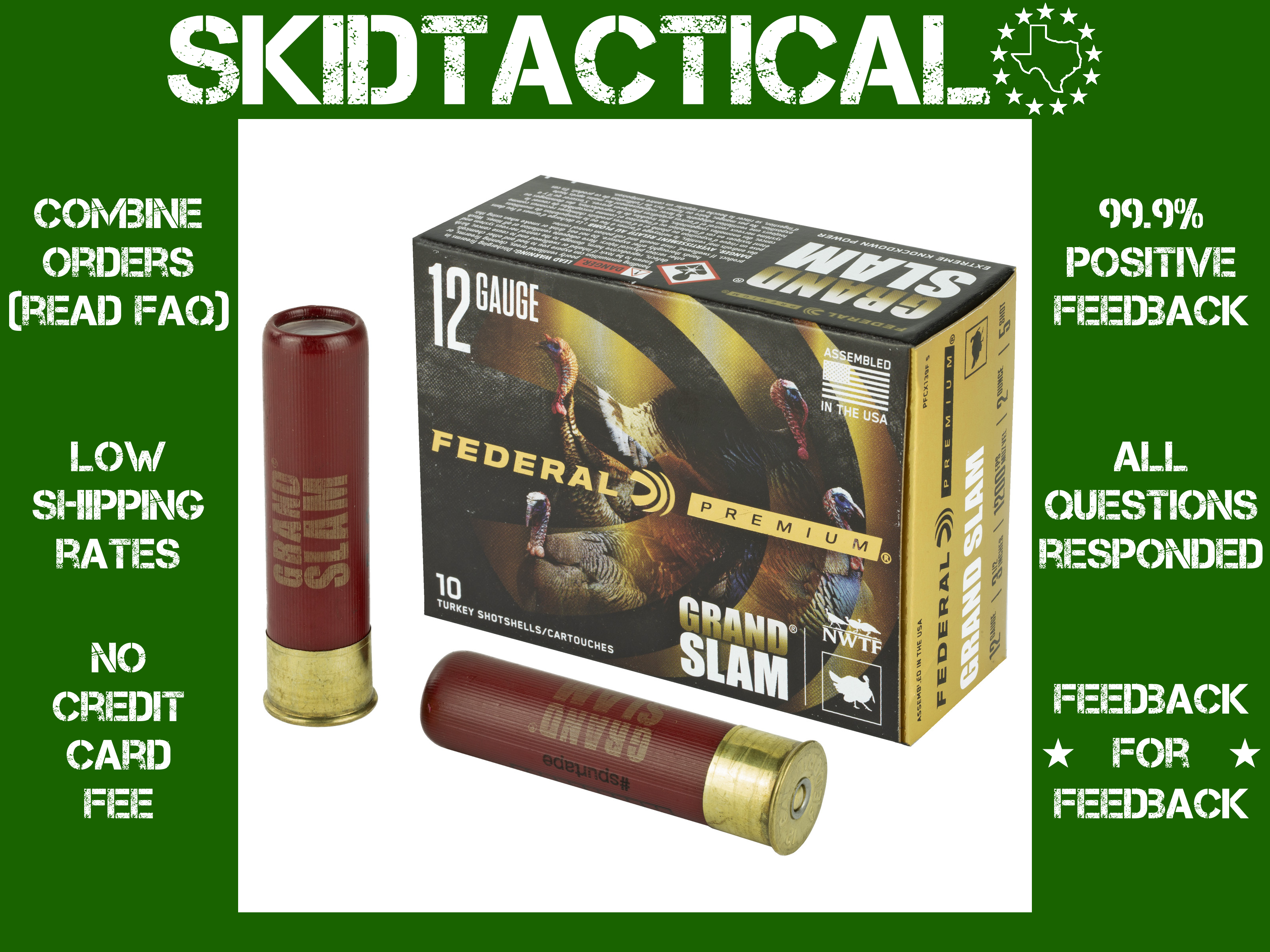 Federal Grand Slam 12 Gauge 3.5" Flight Control #5 Shotshell - 10rd-img-0