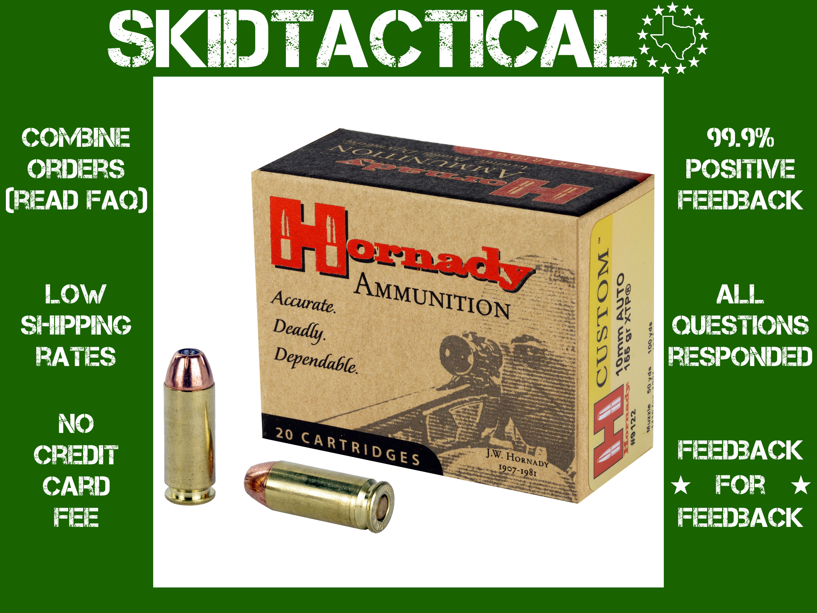 Hornady Custom 10MM 155gr XTP - 20rd-img-0