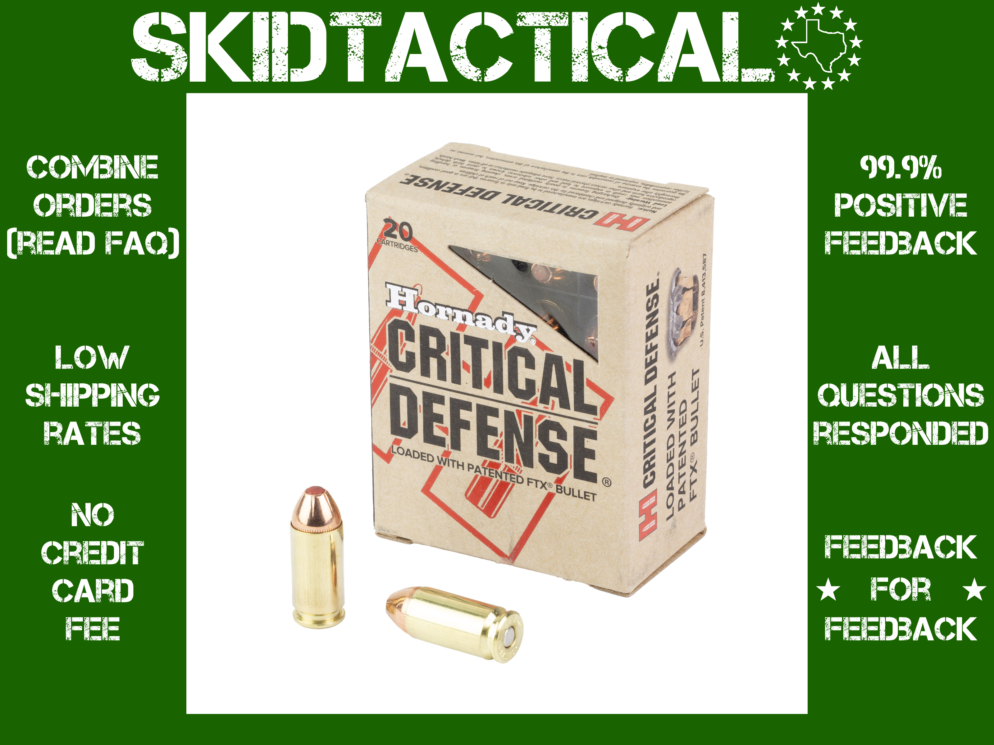 Hornady Critical Defense 40 S&W 165gr FlexTip - 20rd-img-0
