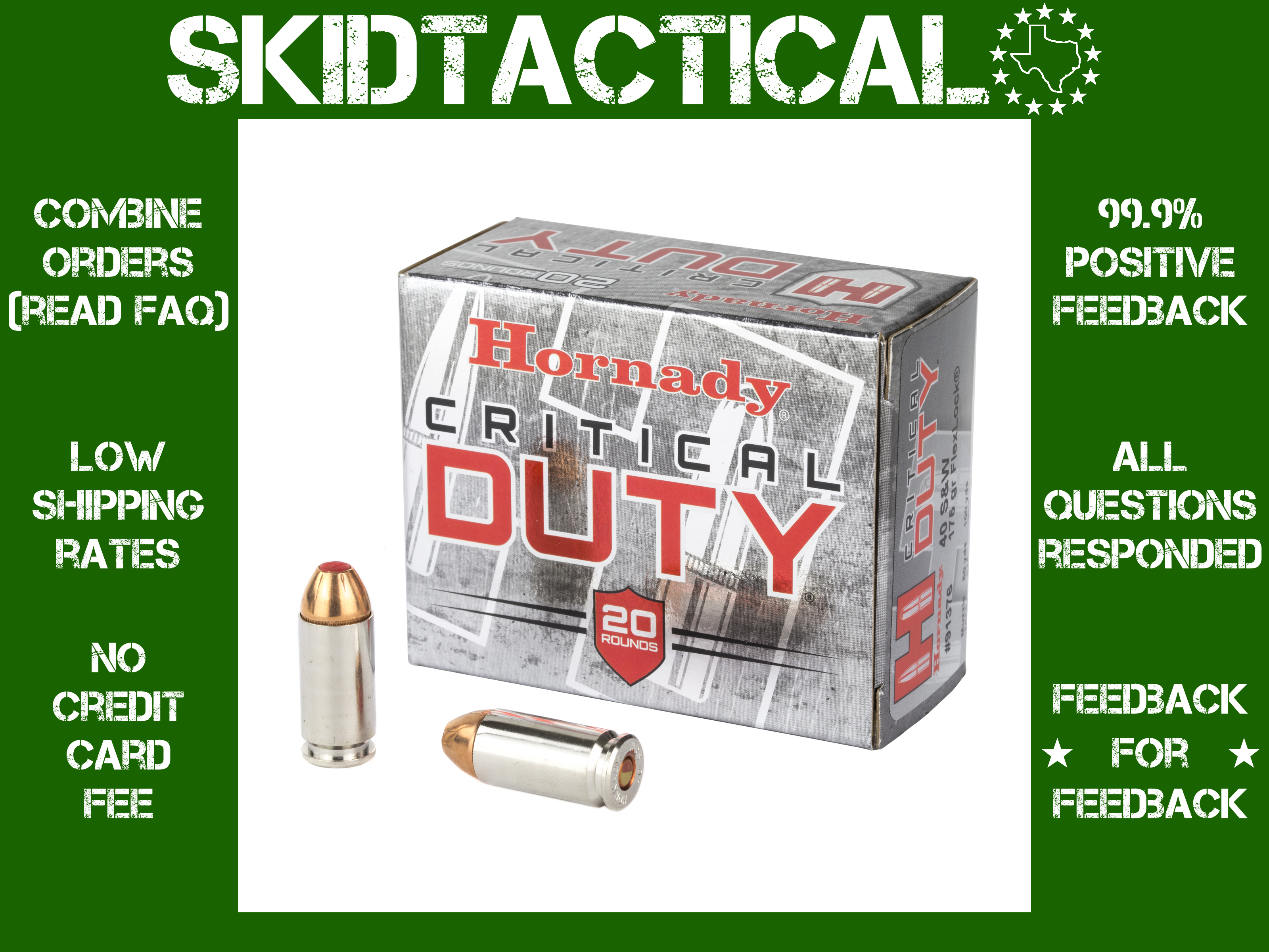 Hornady Critical Duty 40 S&W 175gr FlexLock Duty - 20rd-img-0