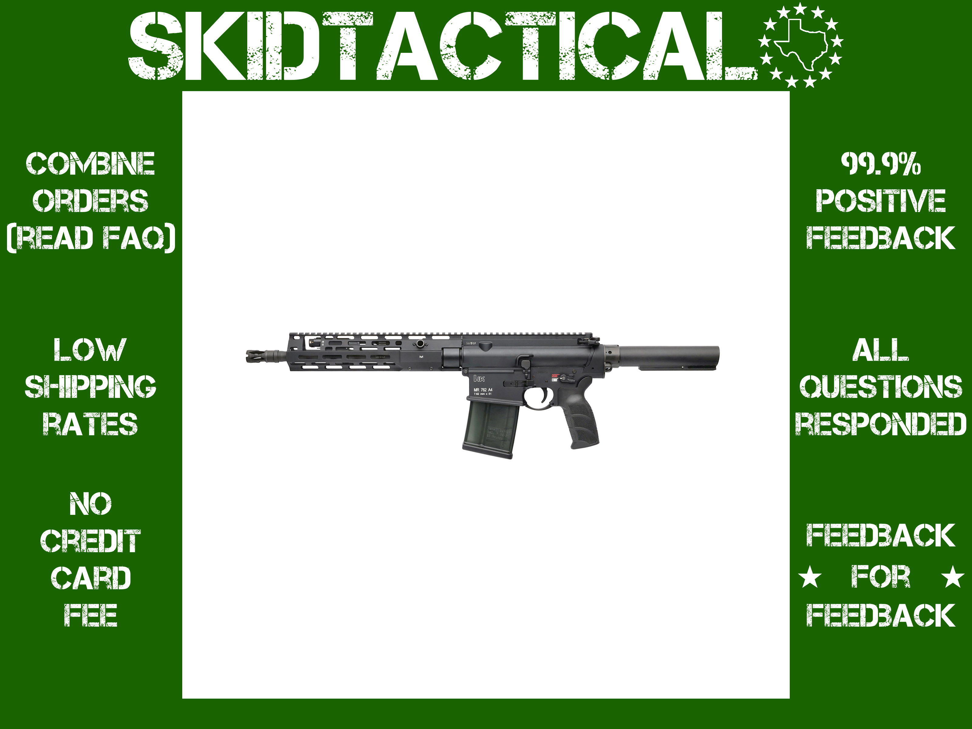 Heckler & Koch MR762 A4 AR 13" 308 Winchester 762NATO 20 Rounds - Black-img-0