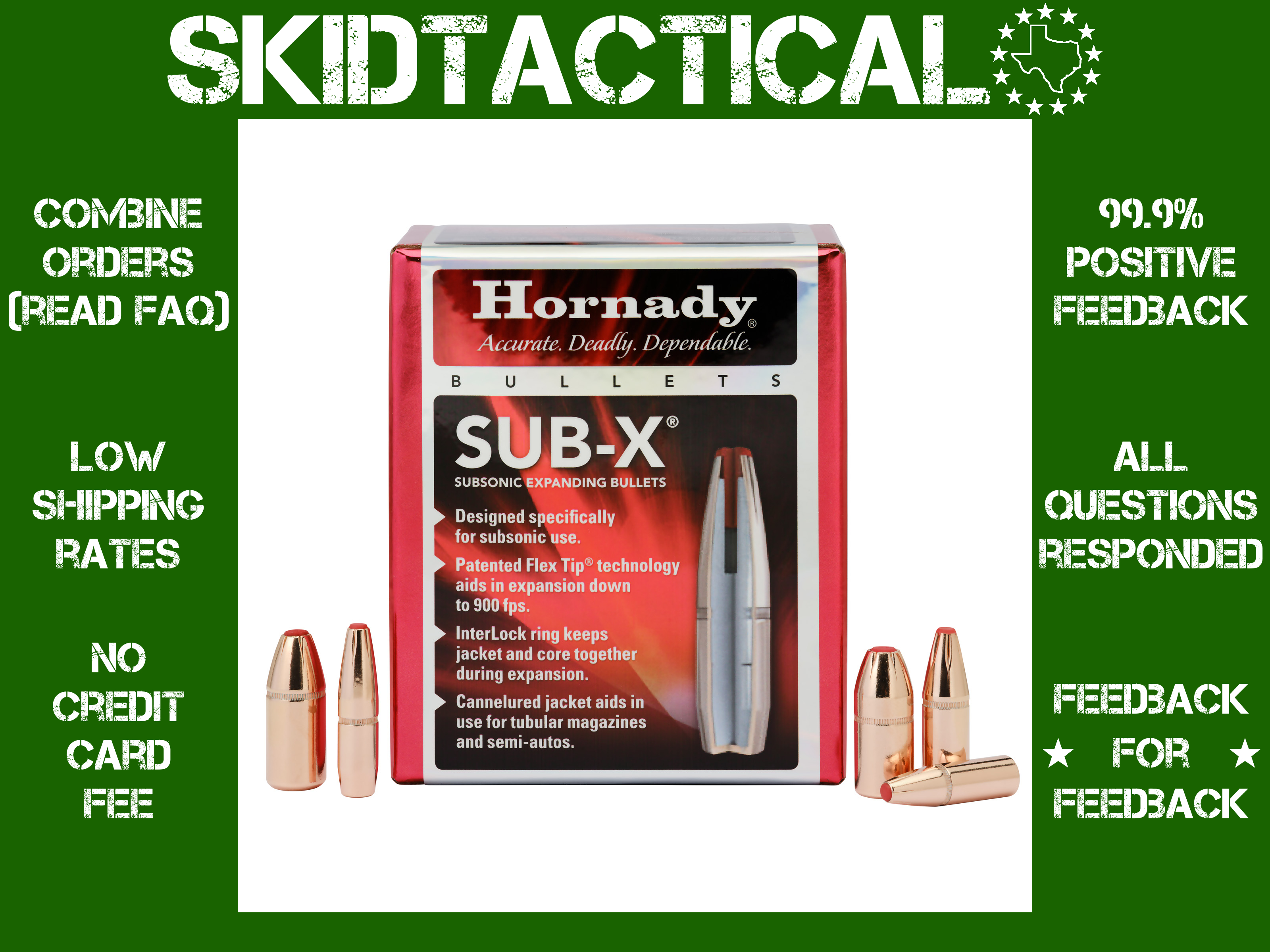 Hornady Sub-X .458 410gr FlexTip - 50-img-0