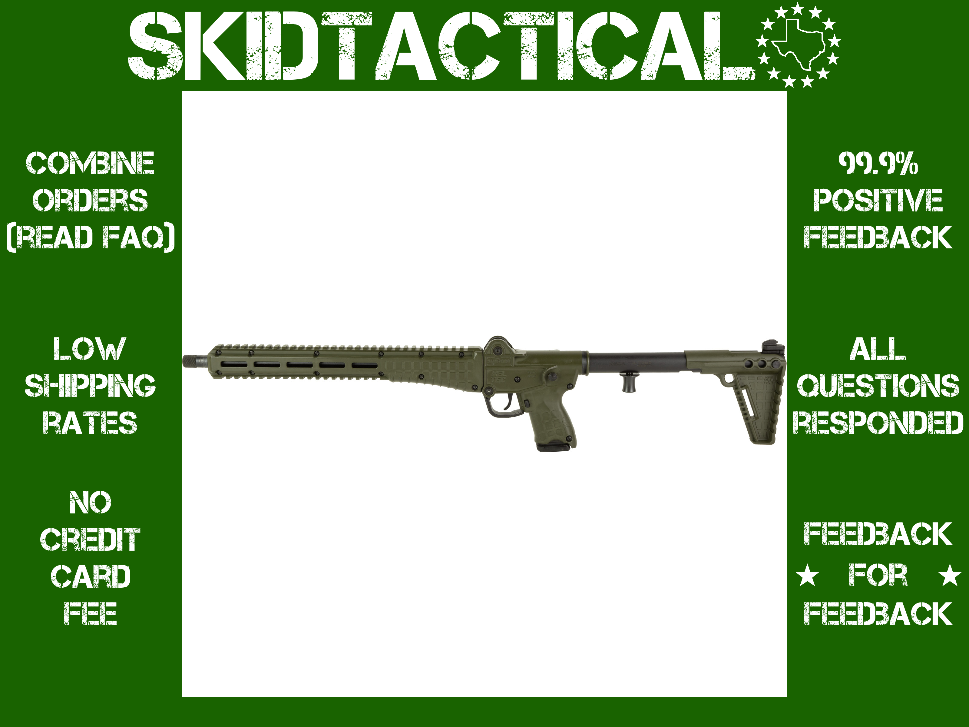 Kel-Tec Sub 2000 Gen 3 Carbine 16.1" 9MM 10 Rounds Adjustable Sights - Blac-img-0