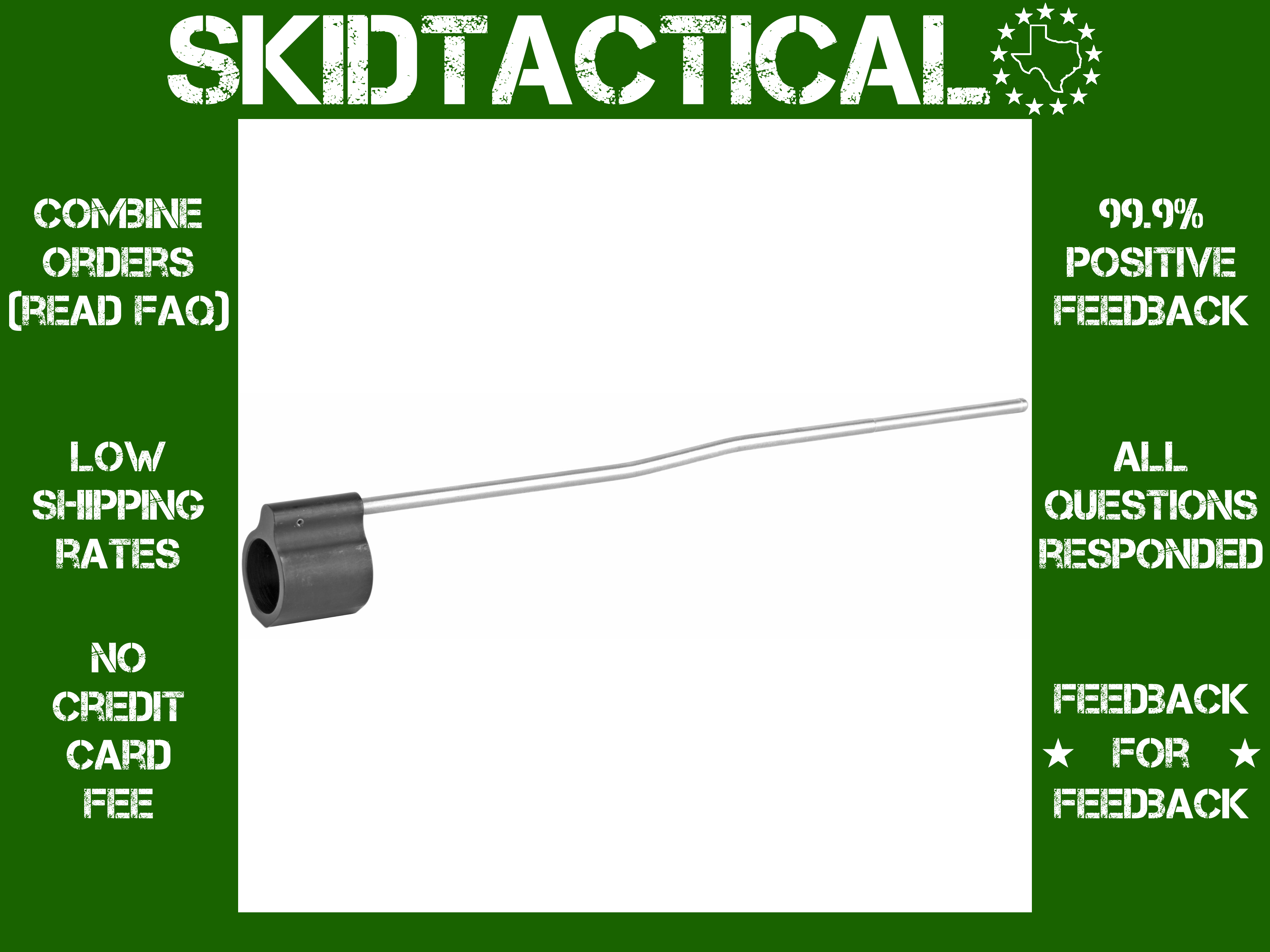 LBE Unlimited AR15 .750" Gas Block w/Carbine Length Gas Tube Installed