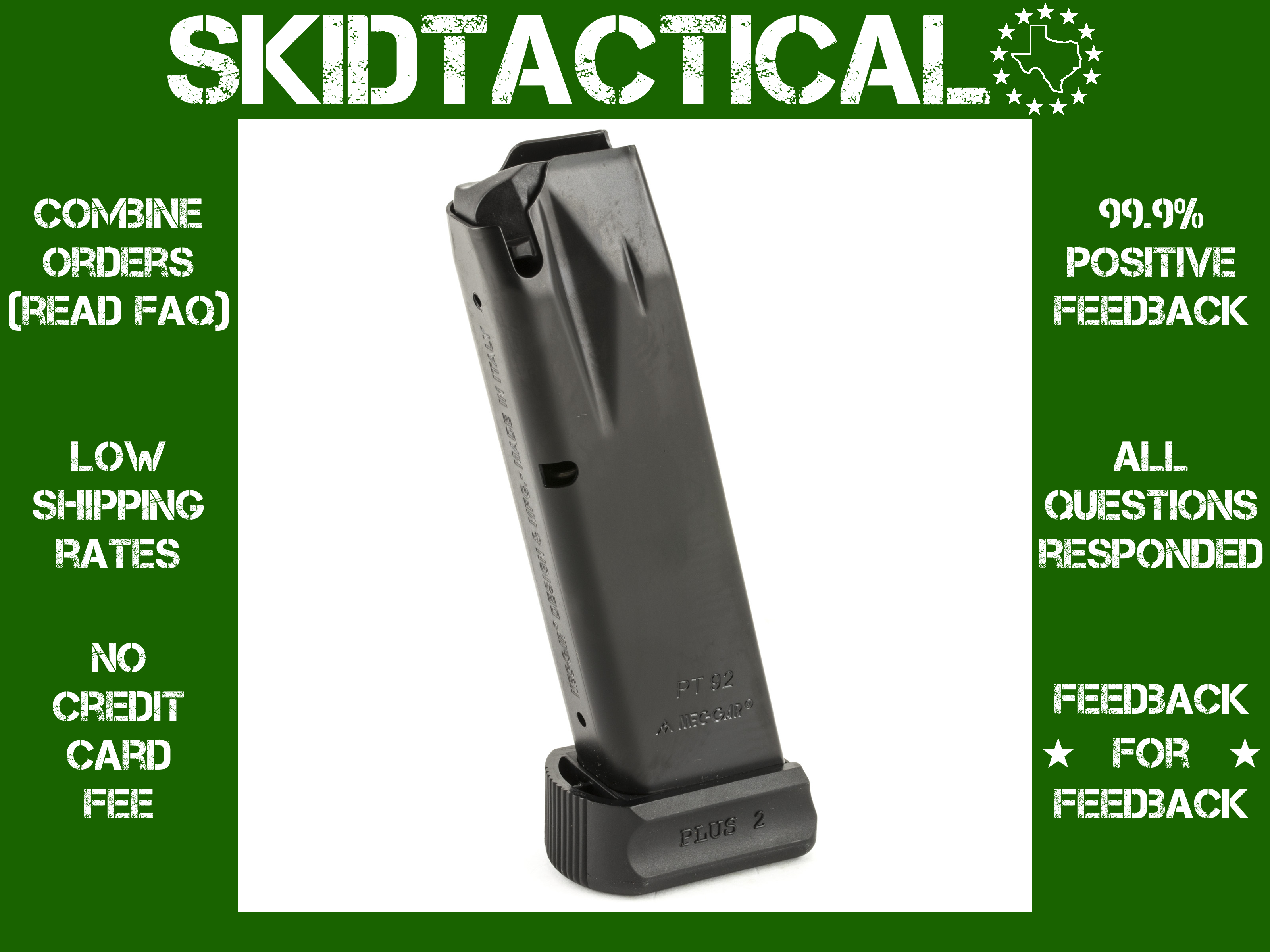 Mec-Gar USA 9MM Magazine 18 Rounds - Black-img-0