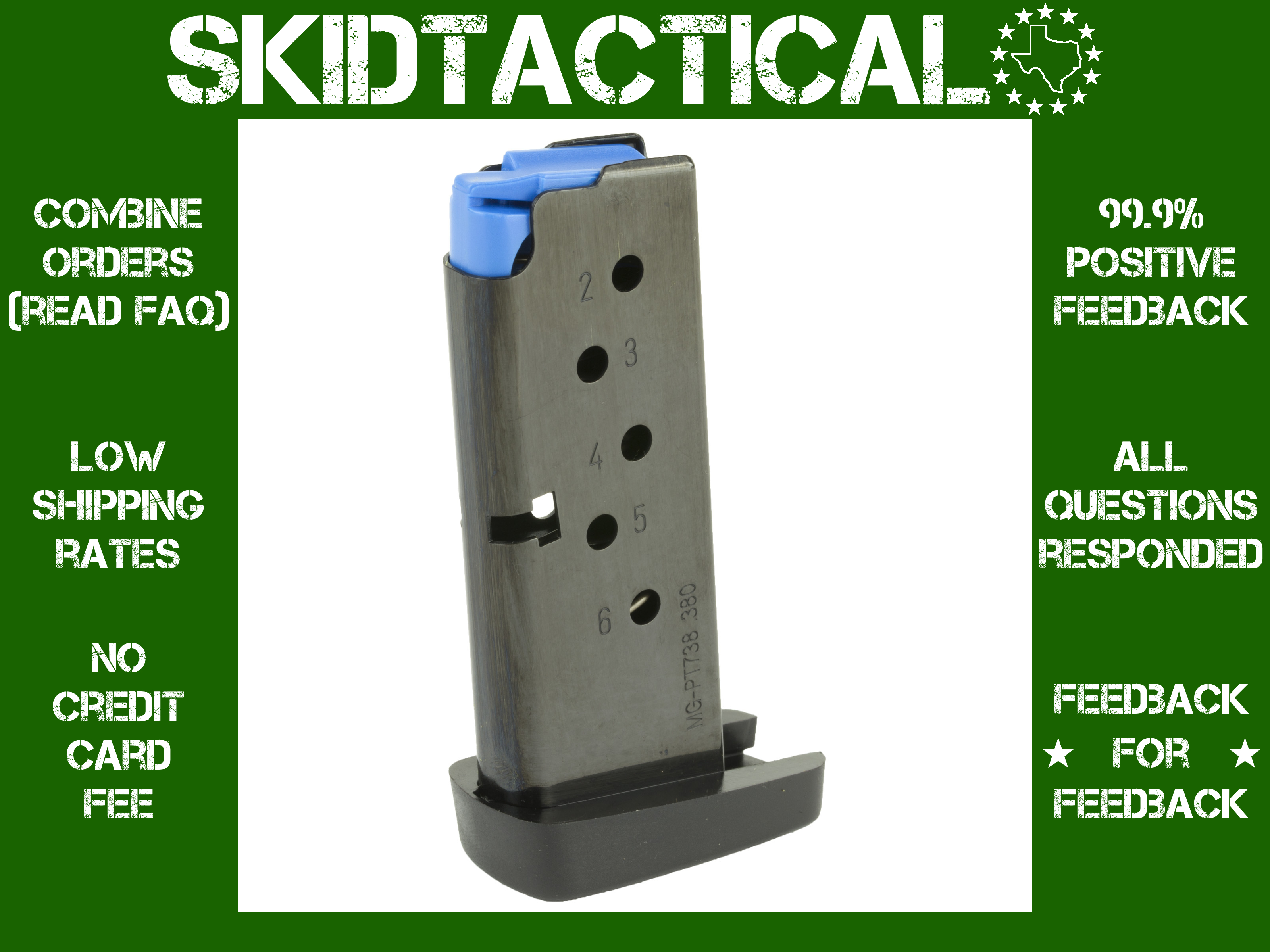 Mec-Gar USA 738TCP 380 ACP Magazine 6 Rounds-img-0