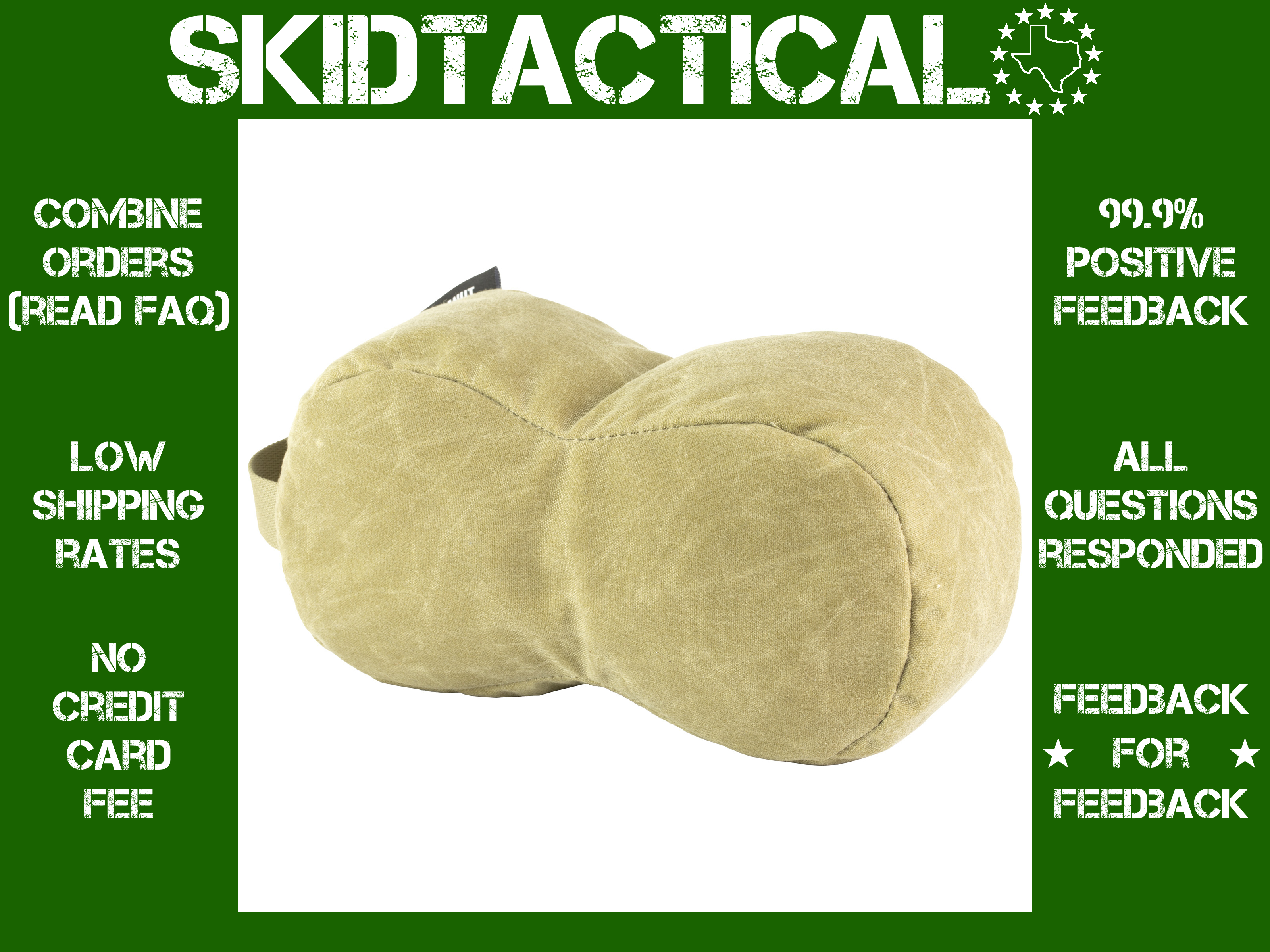 MDT Peanut Shooting Bag 10"x3.5"x5" Tan Gun Rests, Vises & Benches