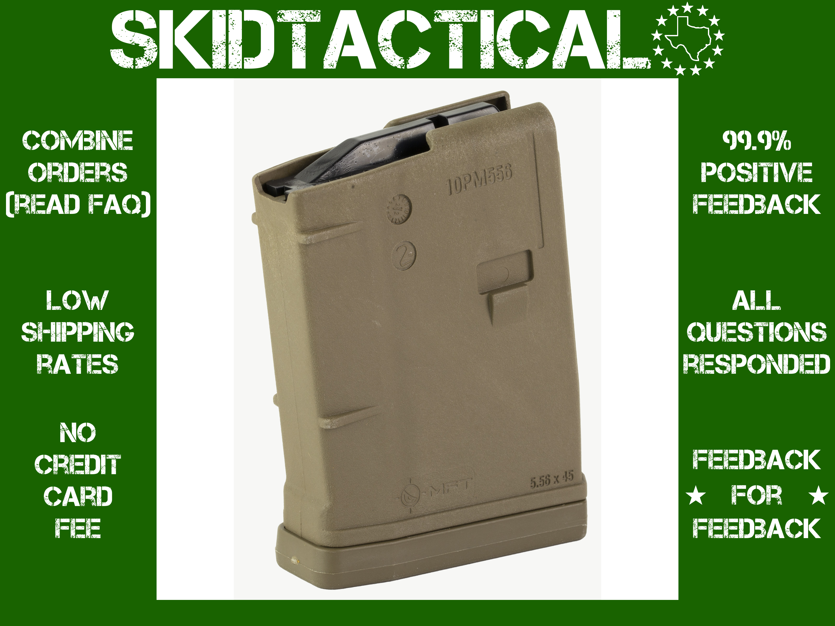 Mission First Tactical 223 Remington 556NATO Magazine 10 Rounds - Flat Dark-img-0