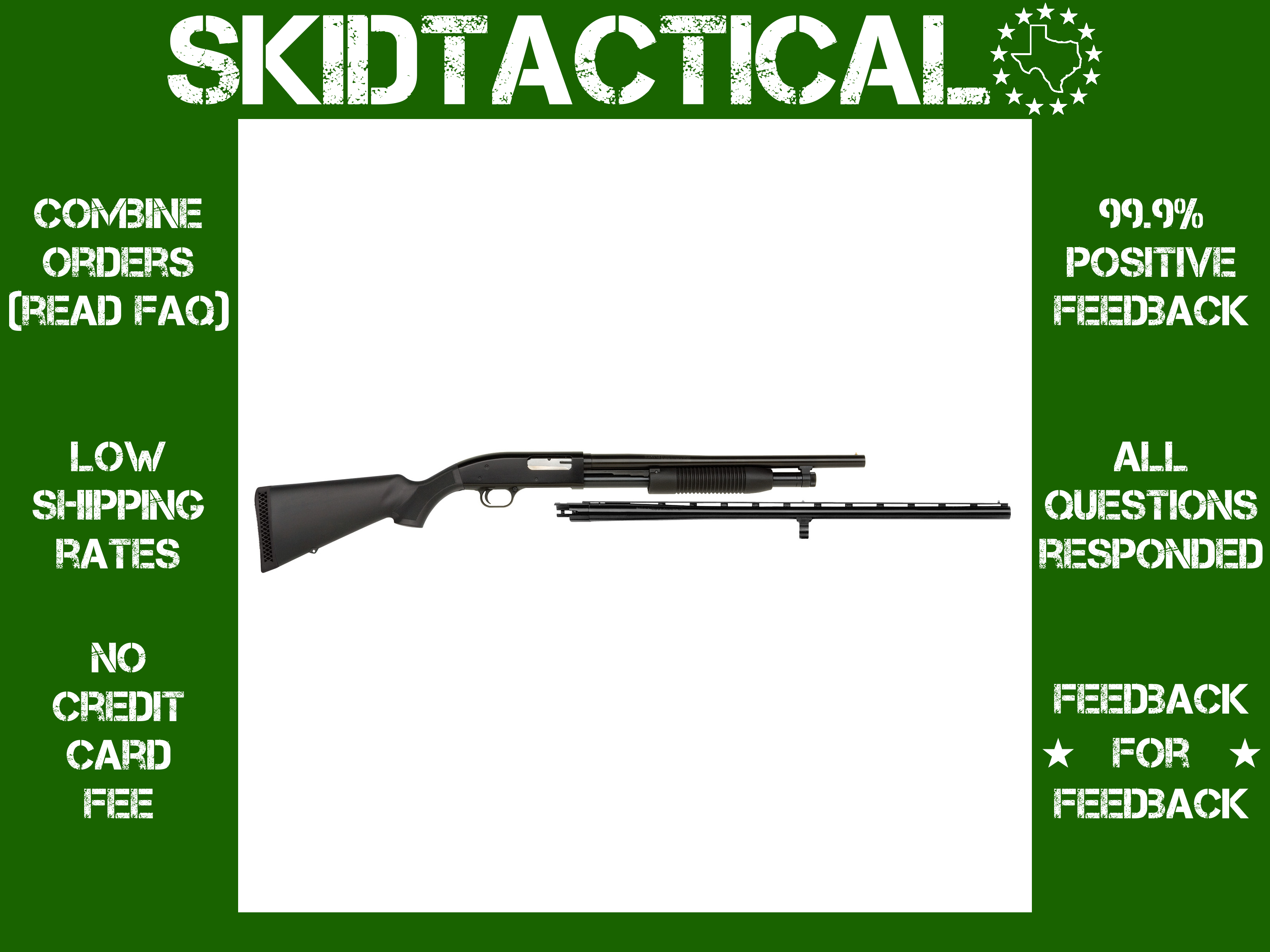 Mossberg 88 18.5" & 28" 12 Gauge 3" 5 Rounds Bead - Black-img-0
