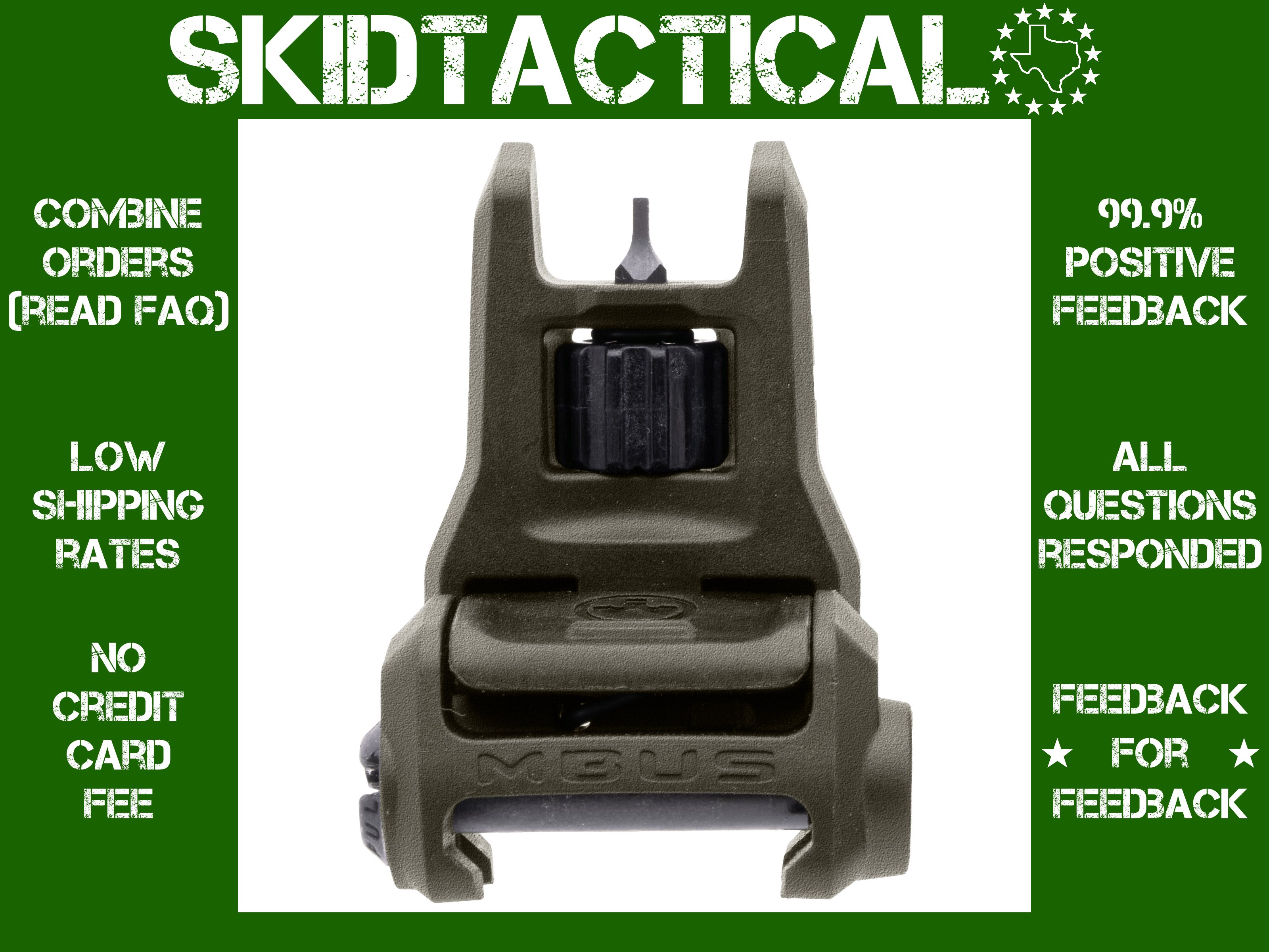 Magpul MBUS 3 Sight - Front - OD Green-img-0