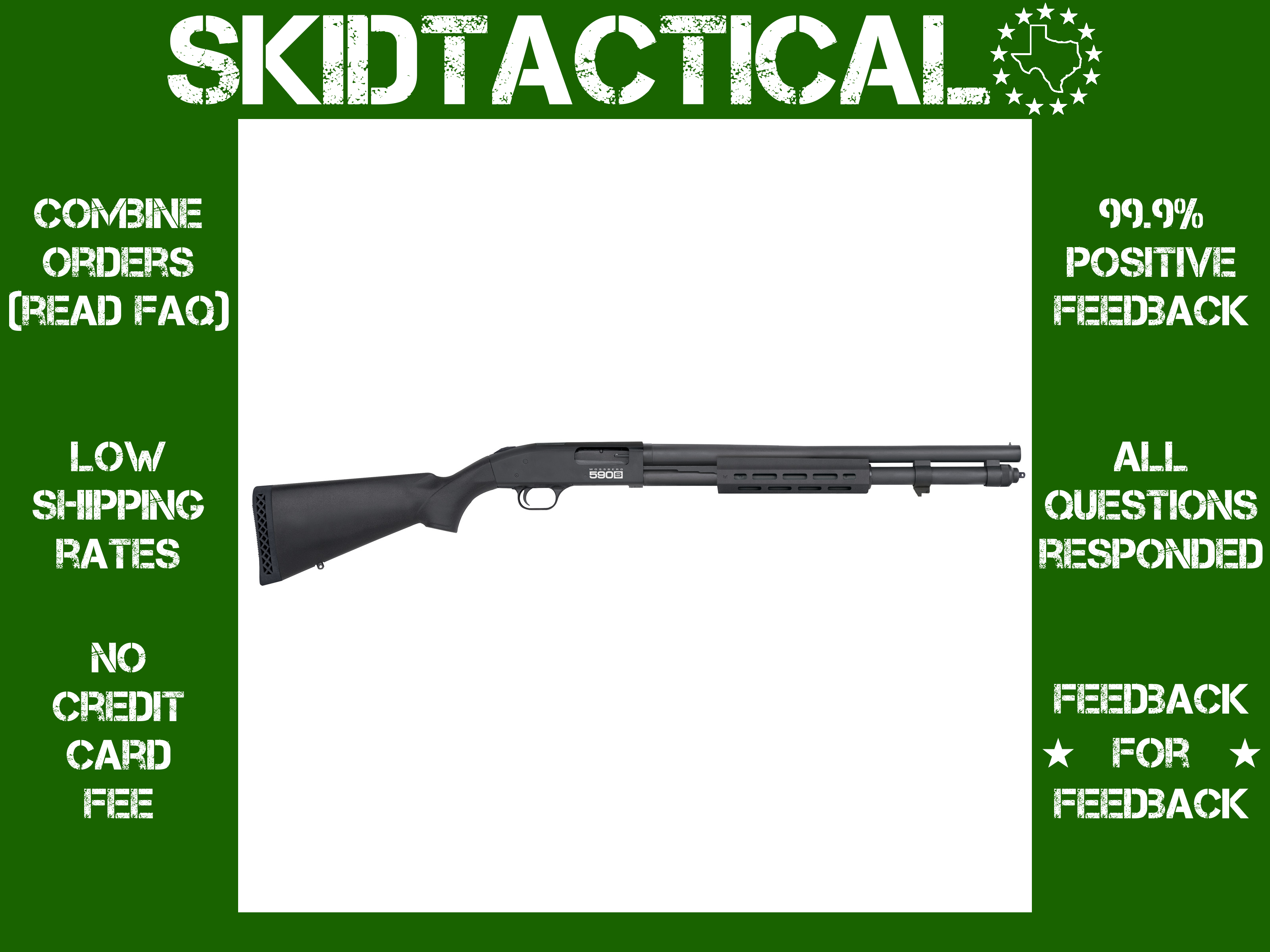 Mossberg 590S Optic Ready 20" 12 Gauge 3" 13 Rounds Bead - Blue-img-0