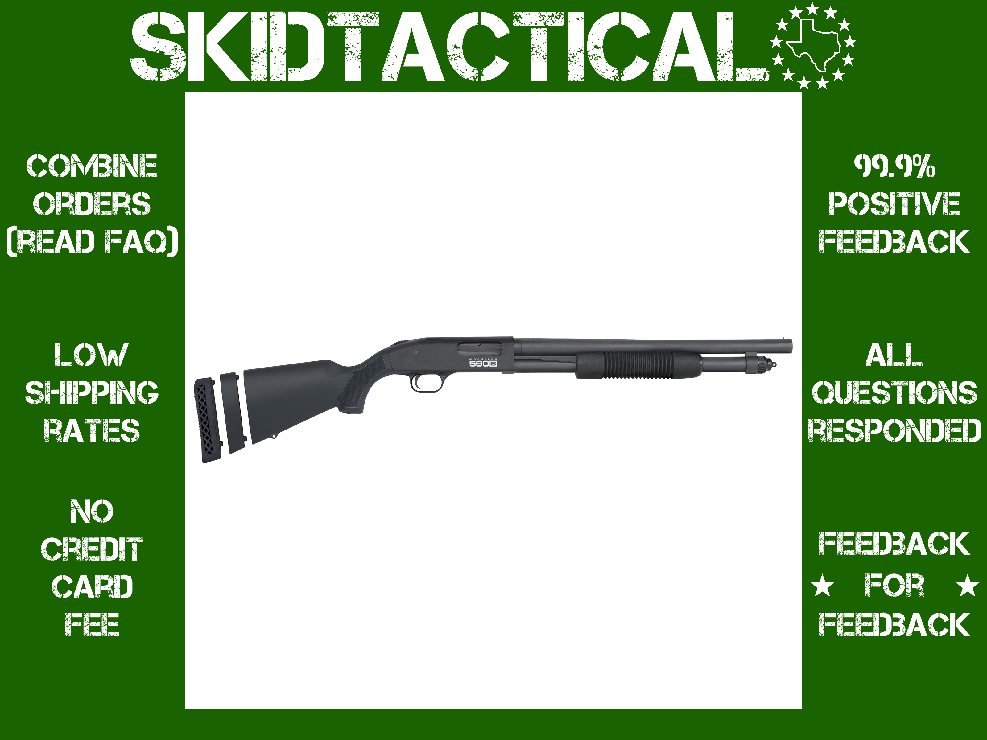 Mossberg 590S Optic Ready 18.5" 12 Gauge 3" 9 Rounds Bead - Blue-img-0