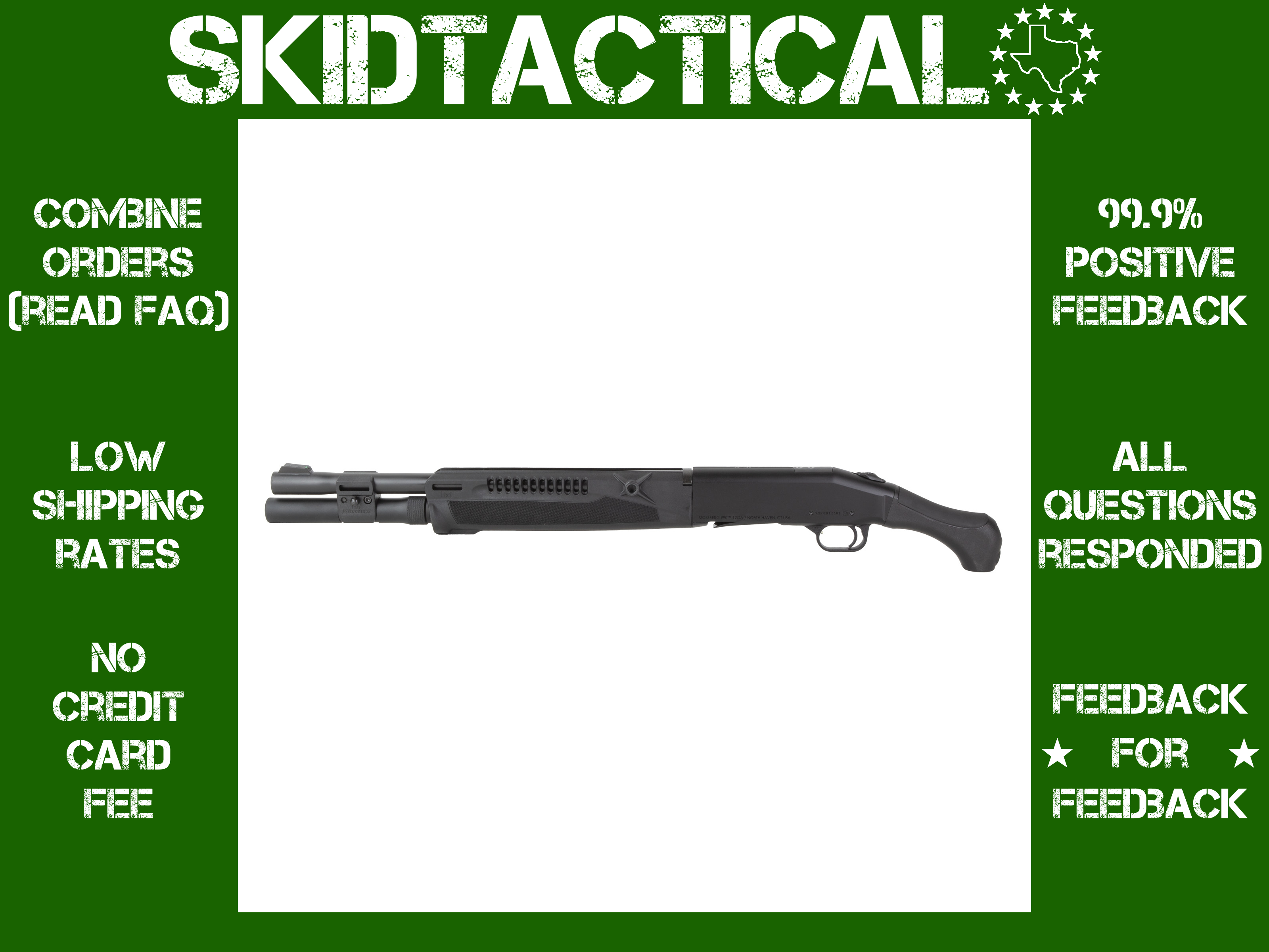 Mossberg 990 Aftershock SPX 18.5" 12 Gauge 3" 5 Rounds Fiber Optic - Black-img-0