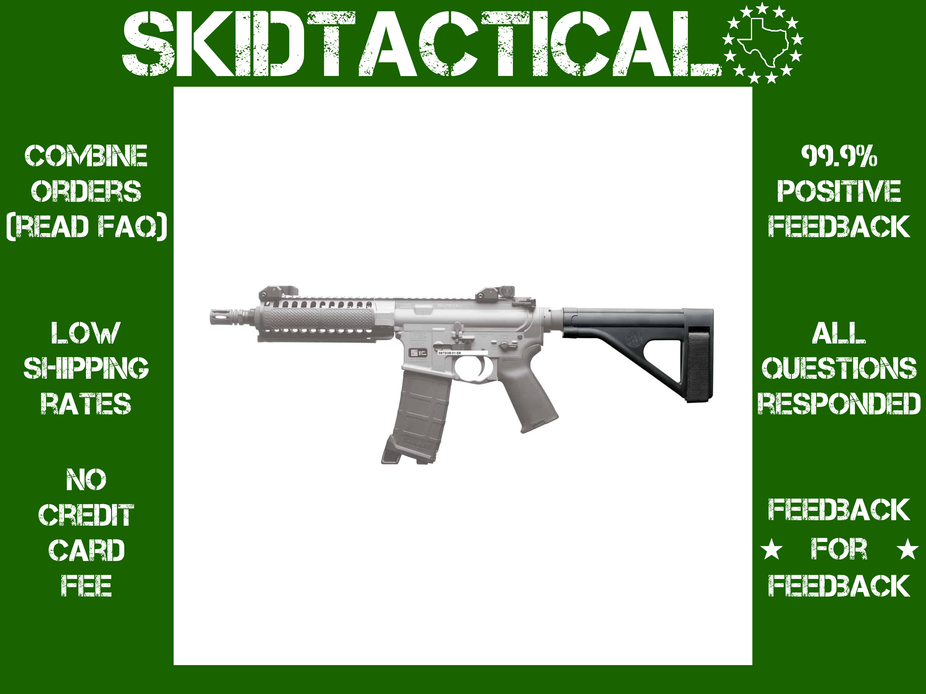 SB Tactical AR Rifles AR/M4 SOB Stabilizing Brace - Black-img-0