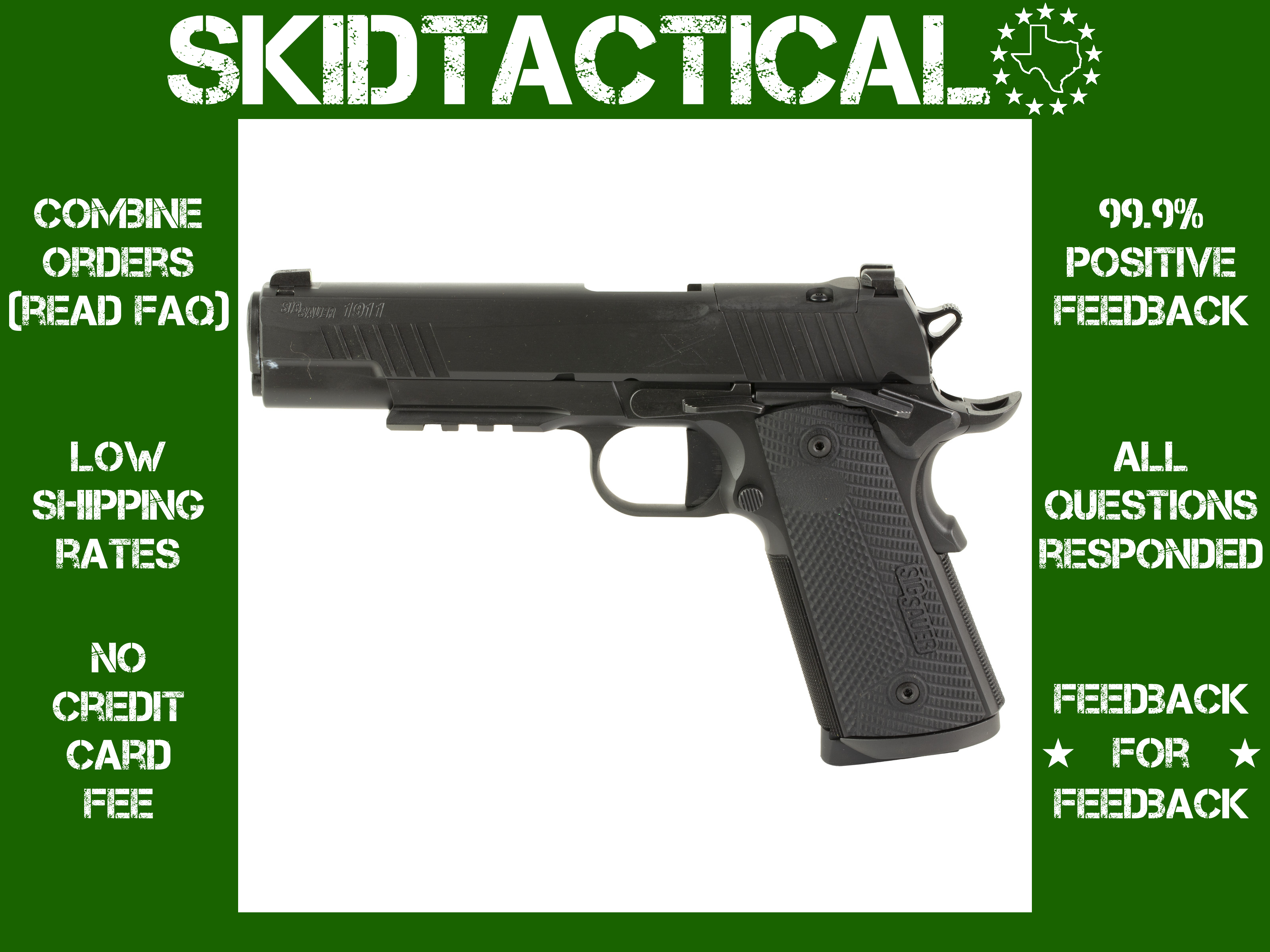 Sig Sauer 1911 X Series 5" 45 ACP 8 Rounds Night Sights - Black-img-0