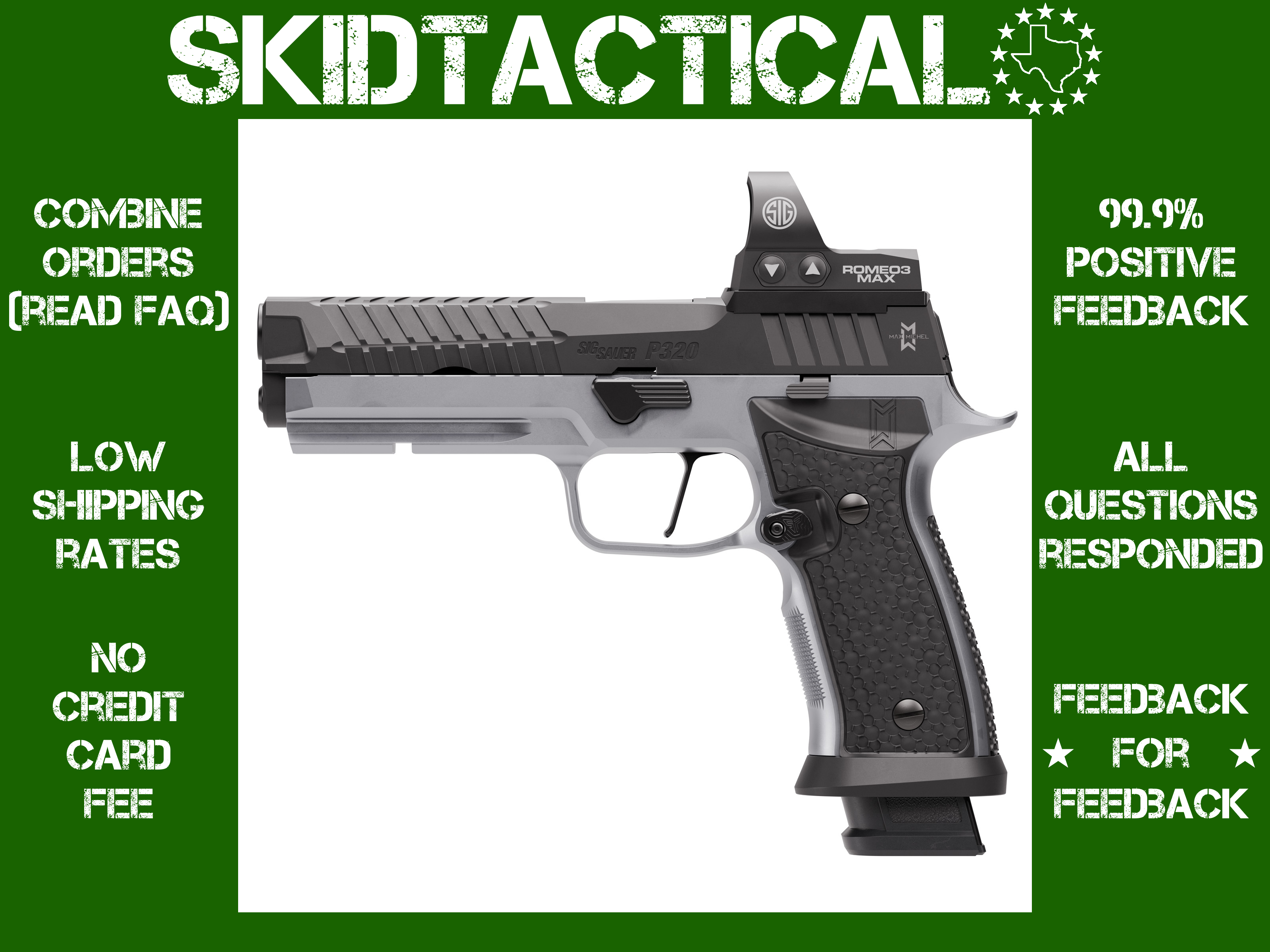 Sig Sauer P320 MAX SXG Striker Fired 5" 9mm 21rd - Black, Silver-img-0
