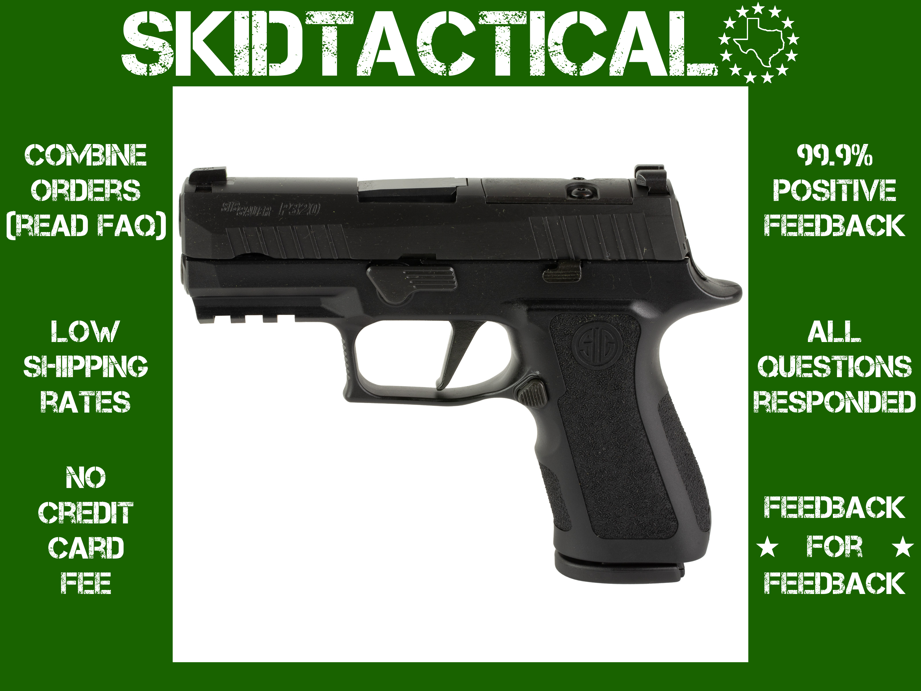 Sig Sauer P320 XCOMPACT Striker Fired 3.6" 9MM 10 Rounds Night Sights - Bla-img-0