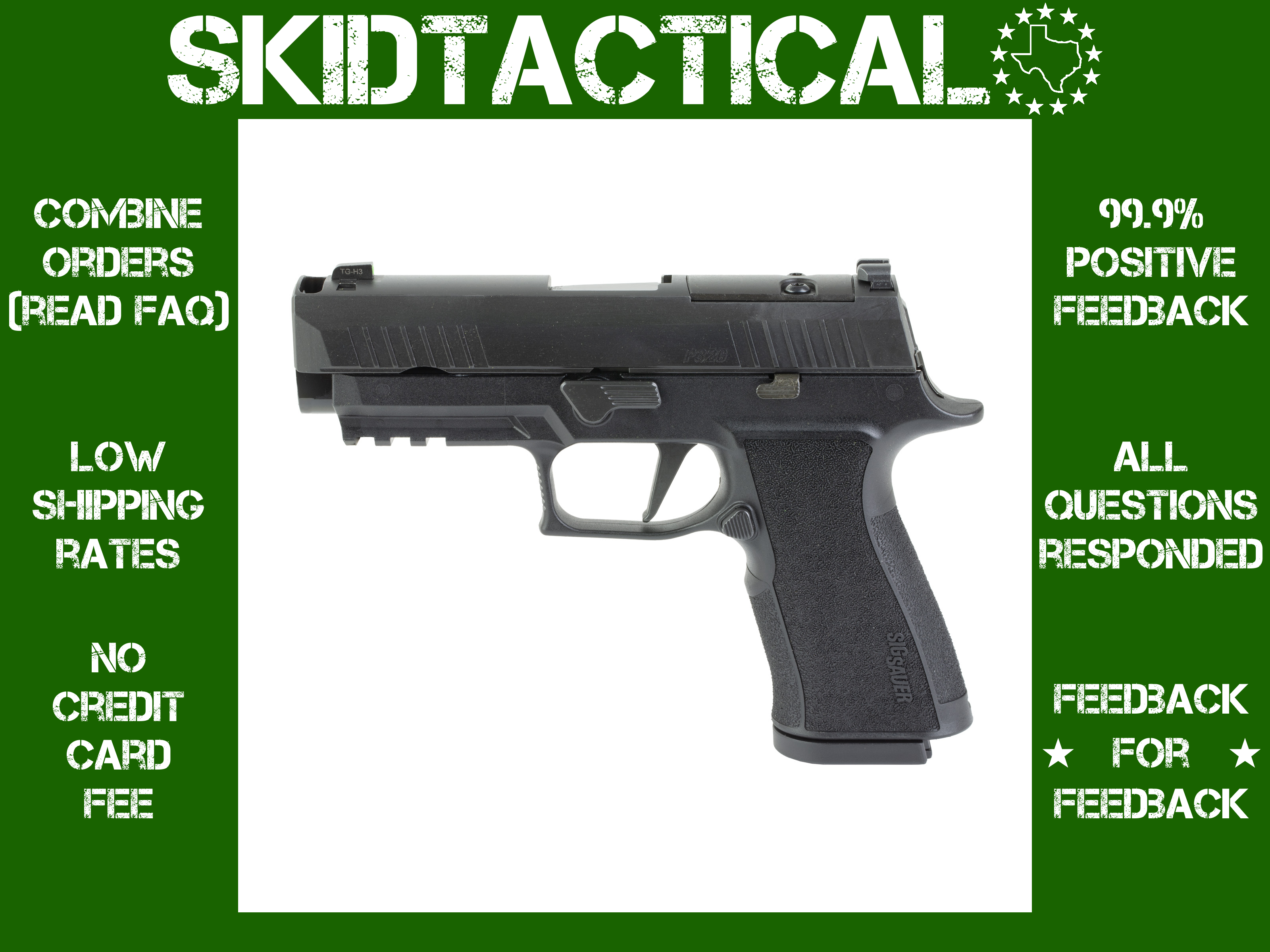 Sig Sauer P320 XTEN COMPACT Striker Fired 3.8" 10MM 10 Rounds Night Sights -img-0