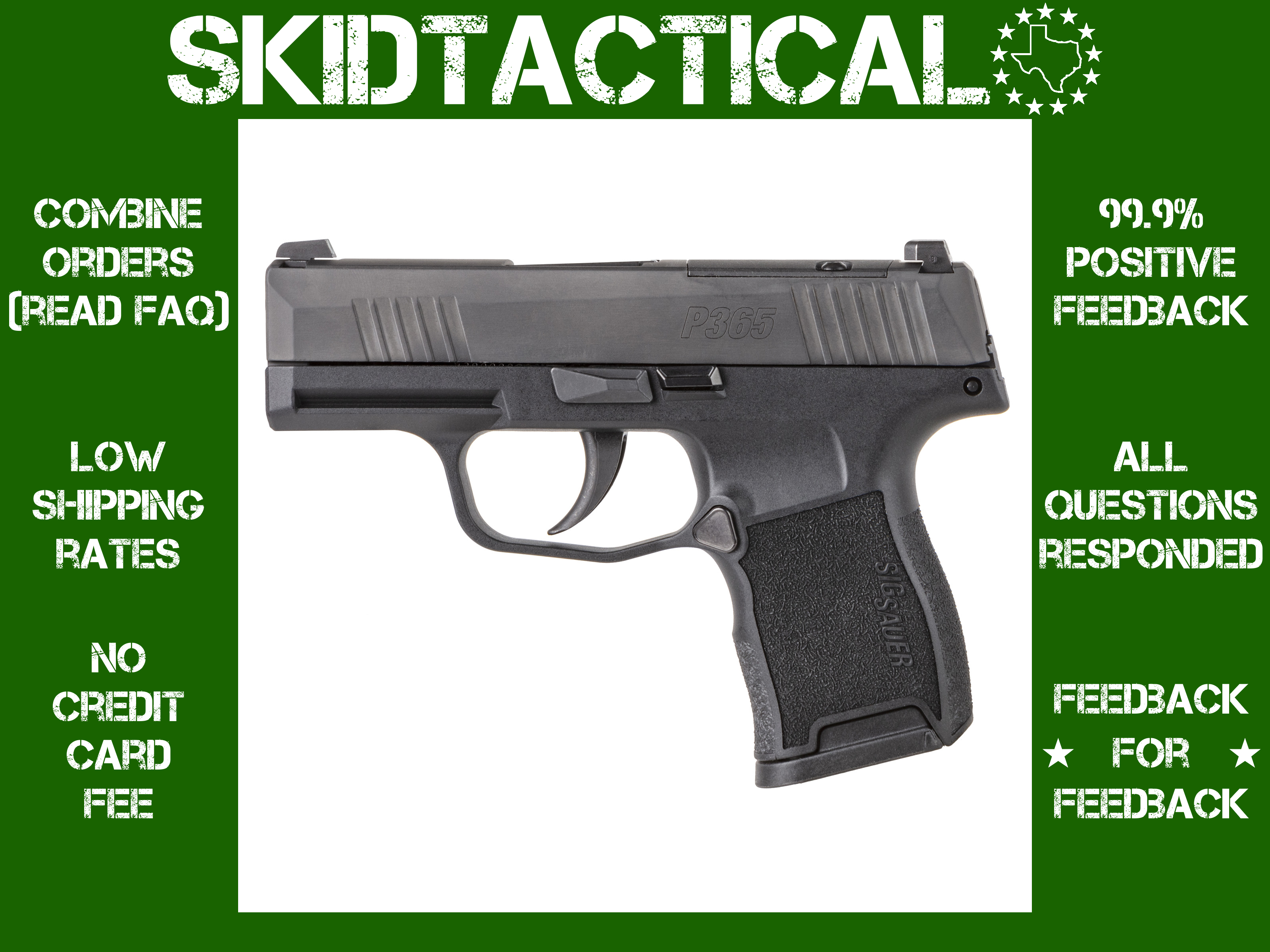 Sig Sauer P365 Striker Fired 3.1" 380 ACP 10 Rounds Siglite Night Sights - -img-0