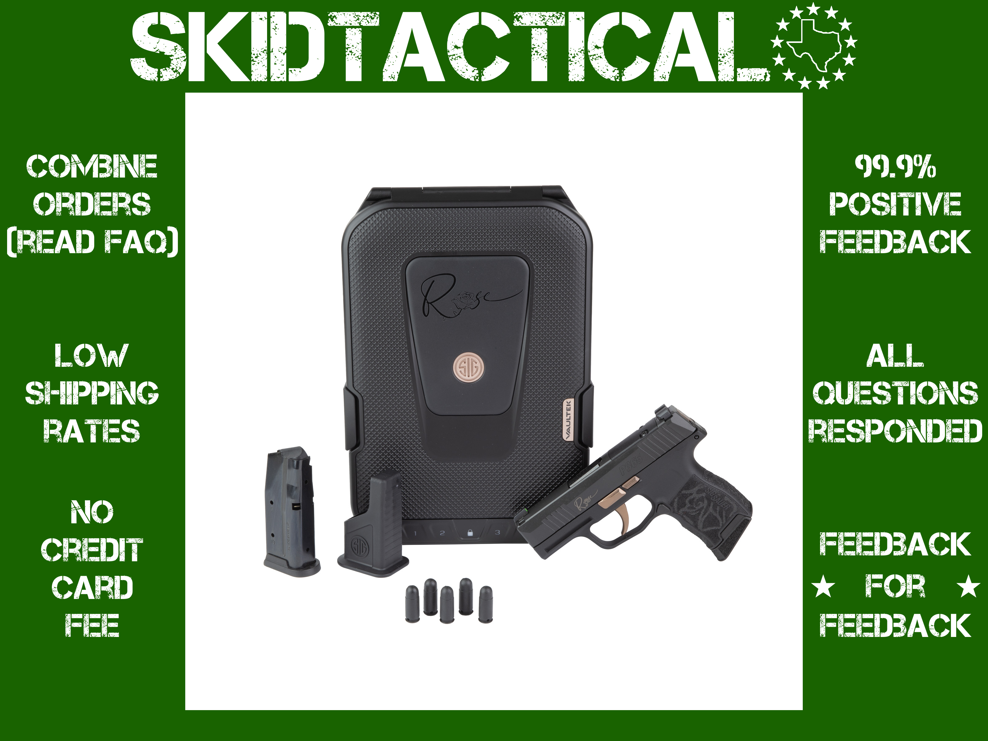 Sig Sauer P365 Rose Striker Fired 3.1" 380 ACP 10 Rounds Night Sights - Bla-img-0