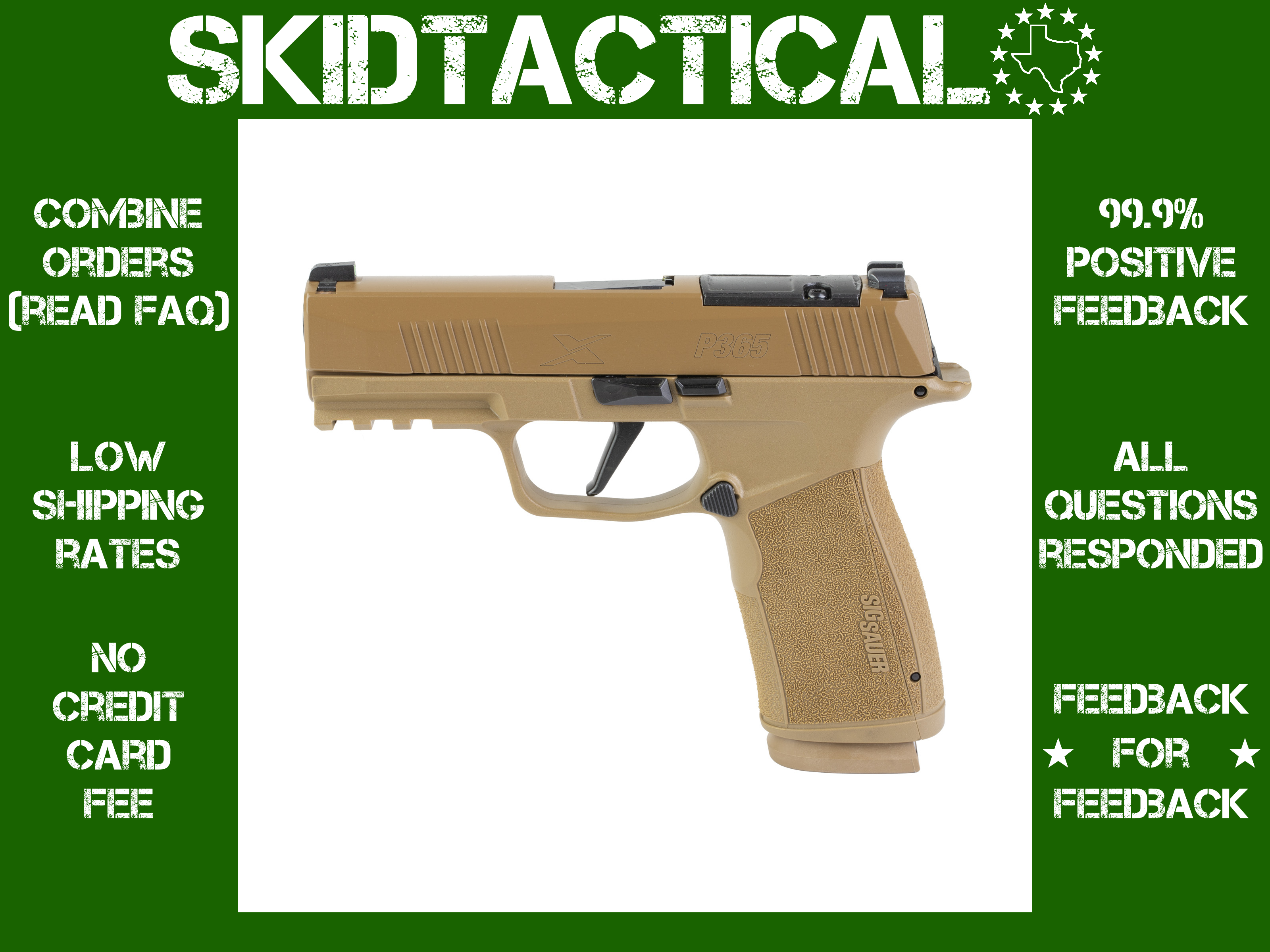 Sig Sauer P365 XMACRO Striker Fired 3.7" 9MM 17 Rounds Night Sights - Coyot-img-0