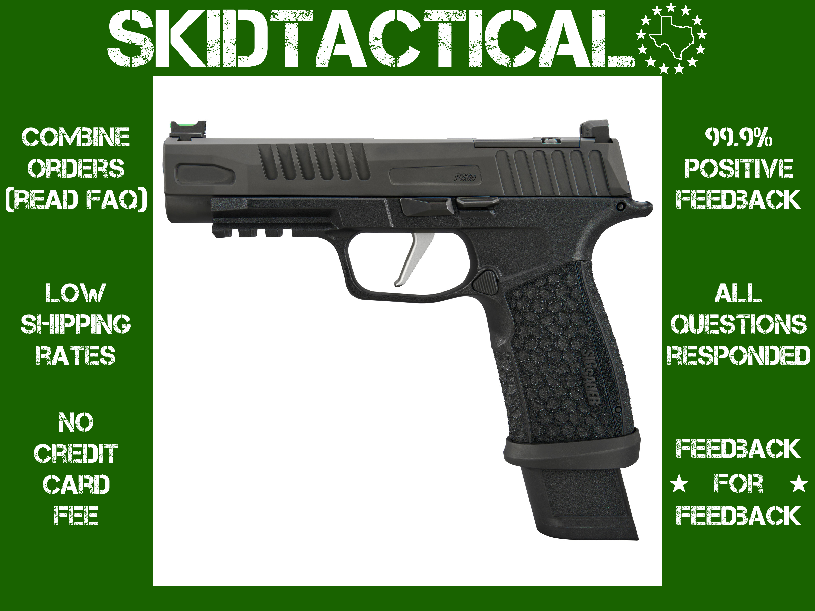 Sig Sauer P365XF FUSE Striker Fired 4.3" 9MM 21 Rounds Fiber Optic - Black-img-0
