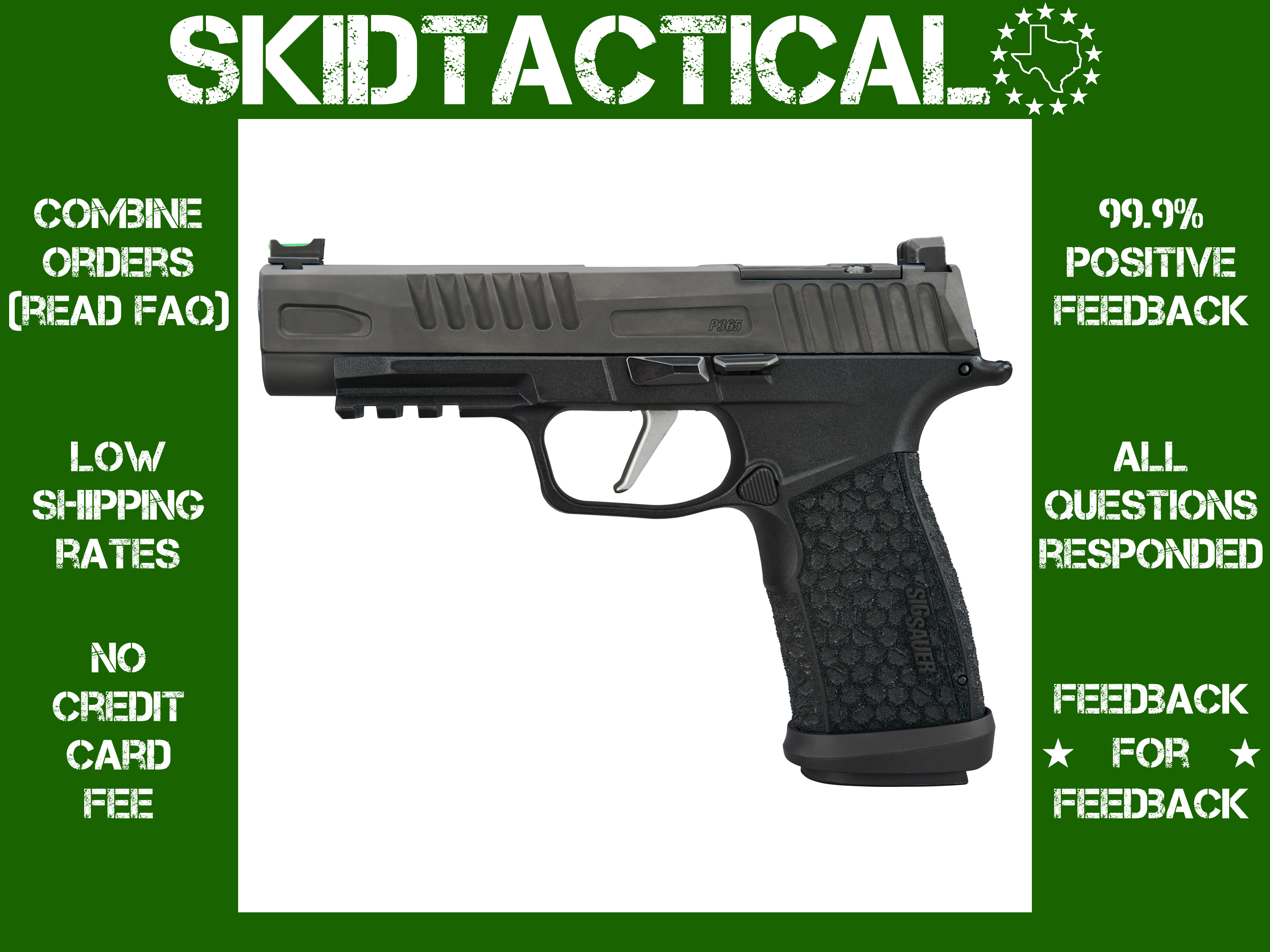 Sig Sauer P365XF FUSE 4.3" 9MM 21 Rounds Fiber Optic - Black-img-0