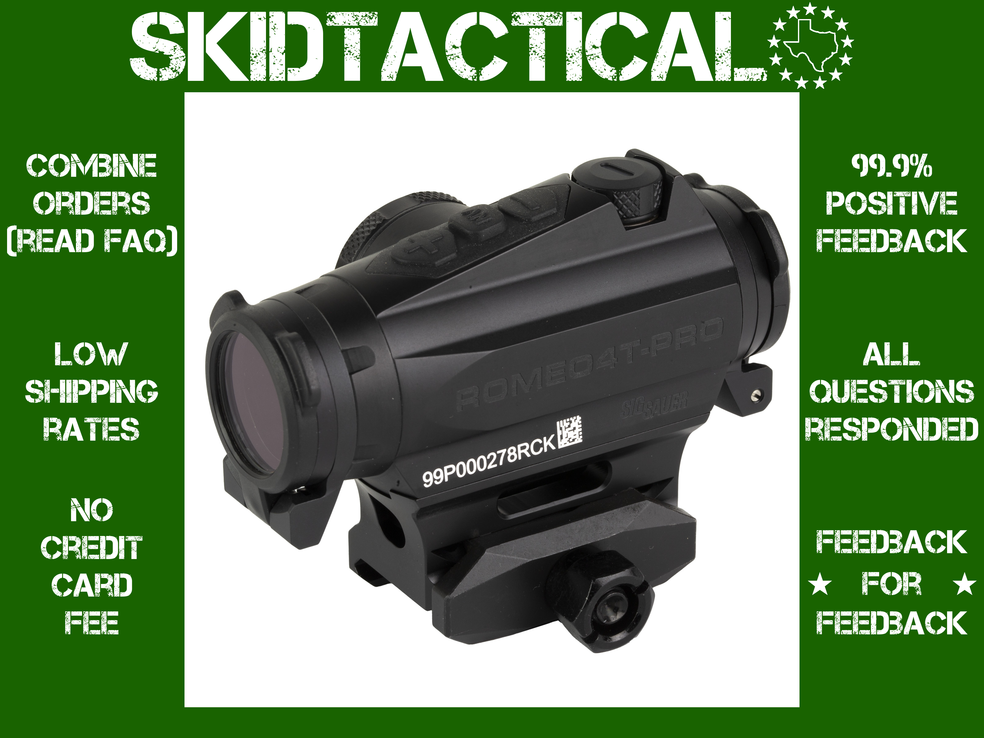 Sig Sauer ROMEO 4T-PRO Ballistic Circle Dot 1X Red Dot - Black-img-0