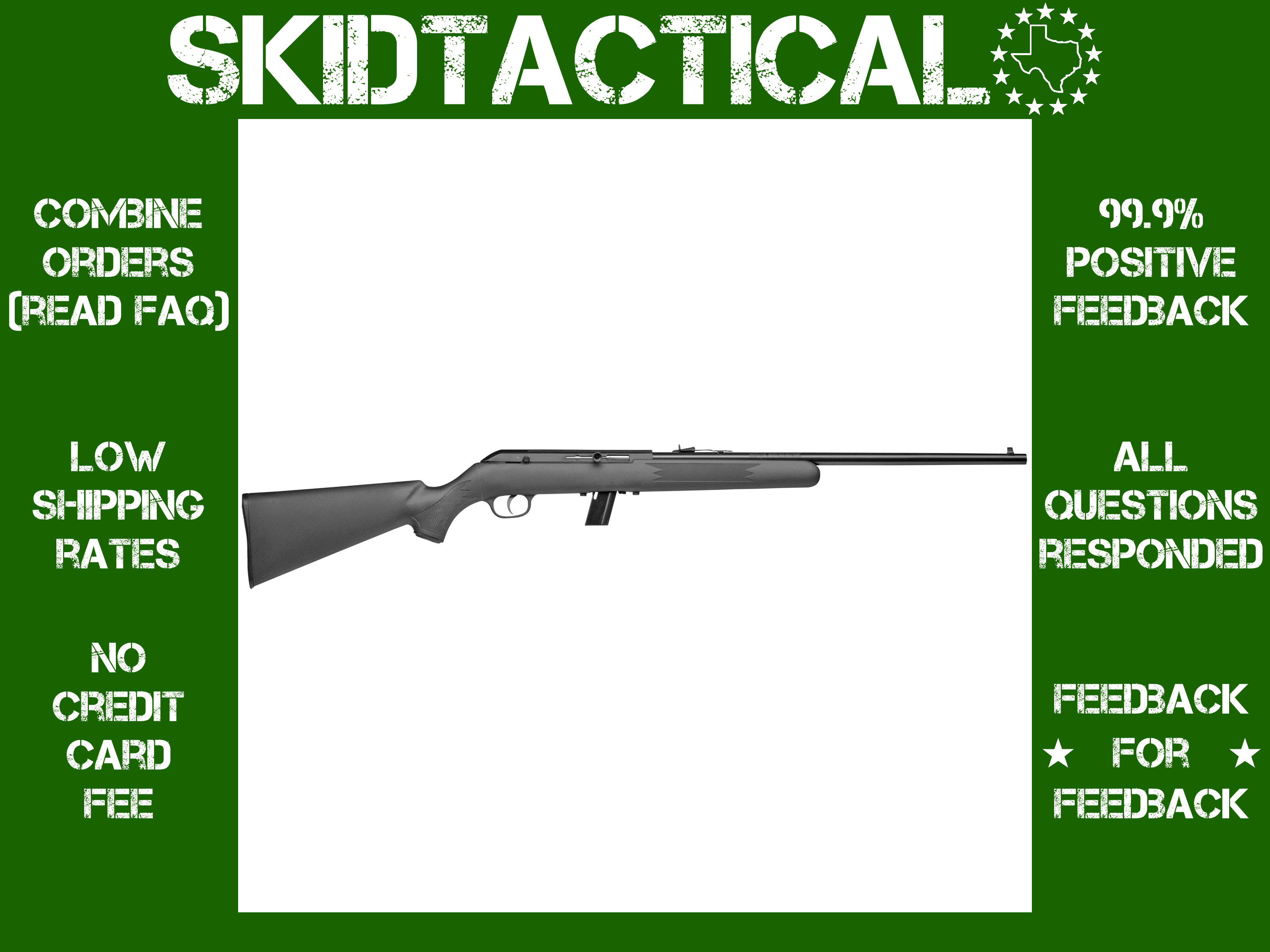 Savage Arms 64F 21" 22 LR 10 Rounds Adjustable Sights - Black-img-0