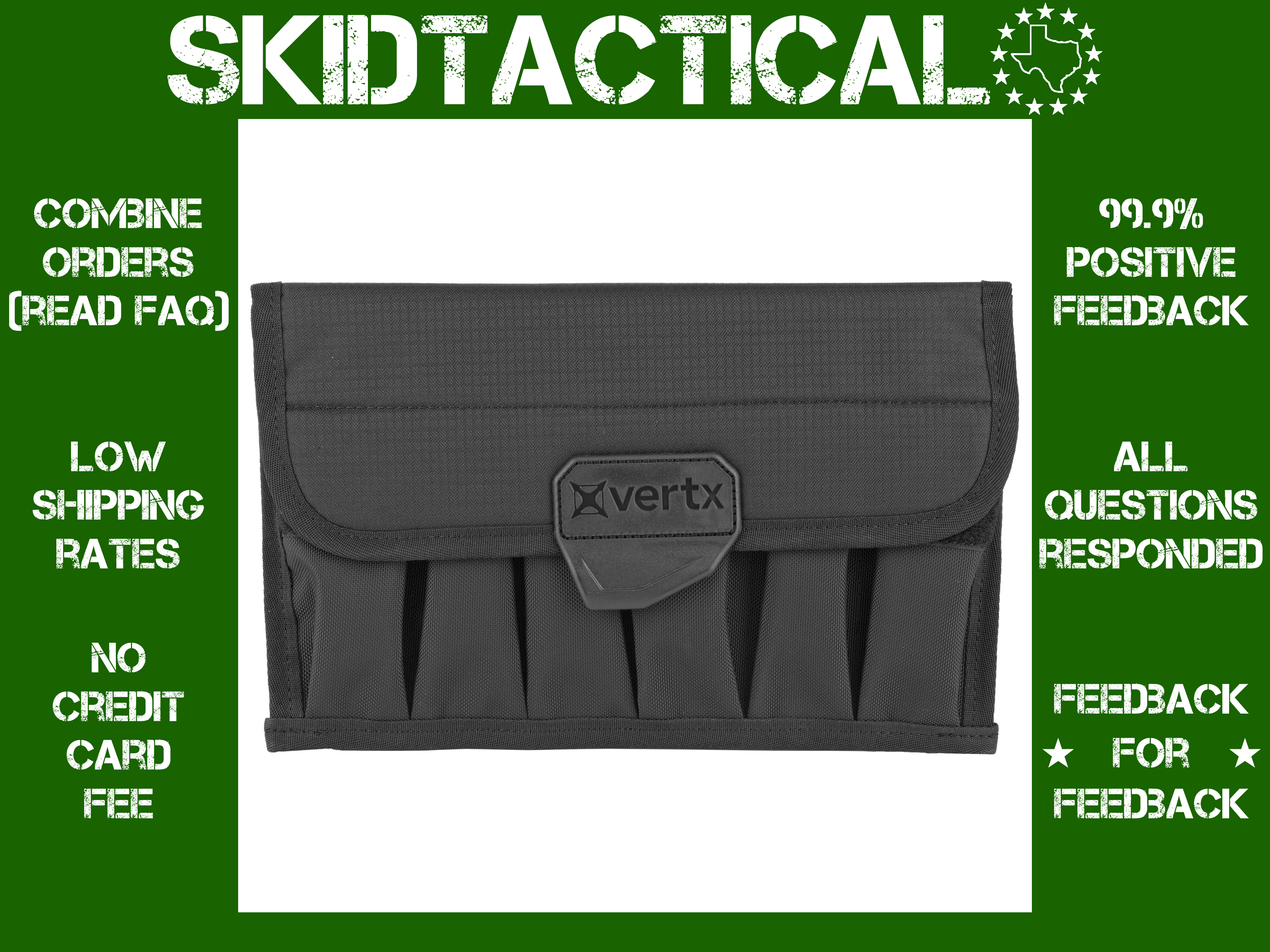 Vertx Cordura Magazine Pouch - Black-img-0