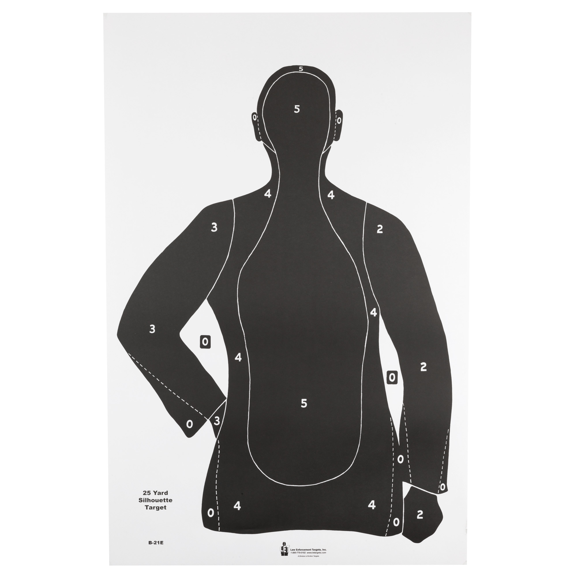 Action Target B-21 Qualification Target (Black) – 100 Pack