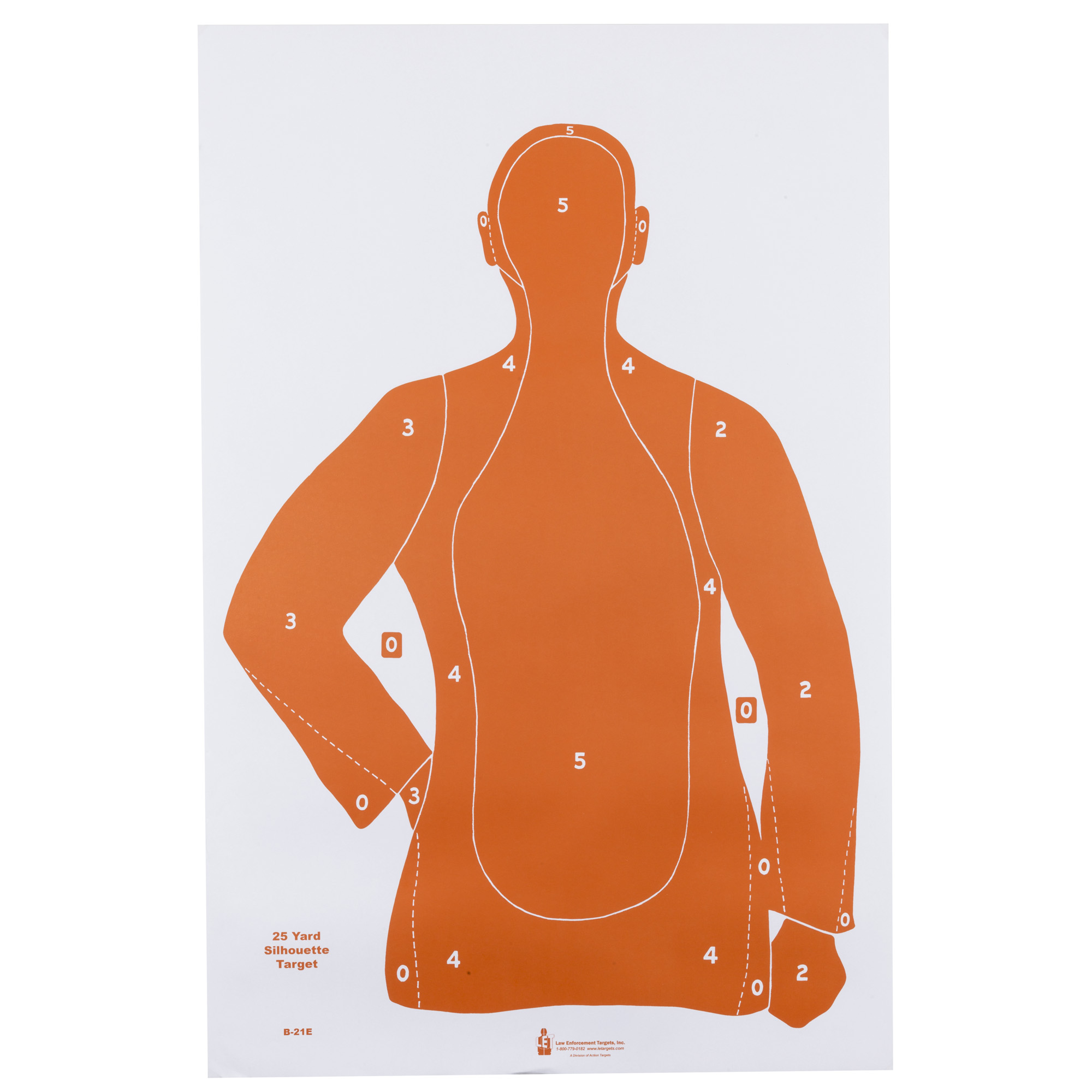 Action Target B-21 Qualification Target (Orange) – 100 Pack