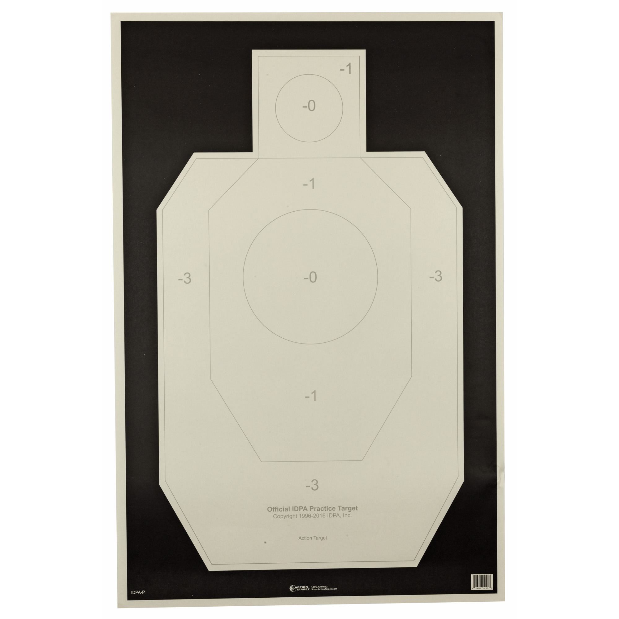 Action Target Official IDPA Paper Practice Target – 100 Pack