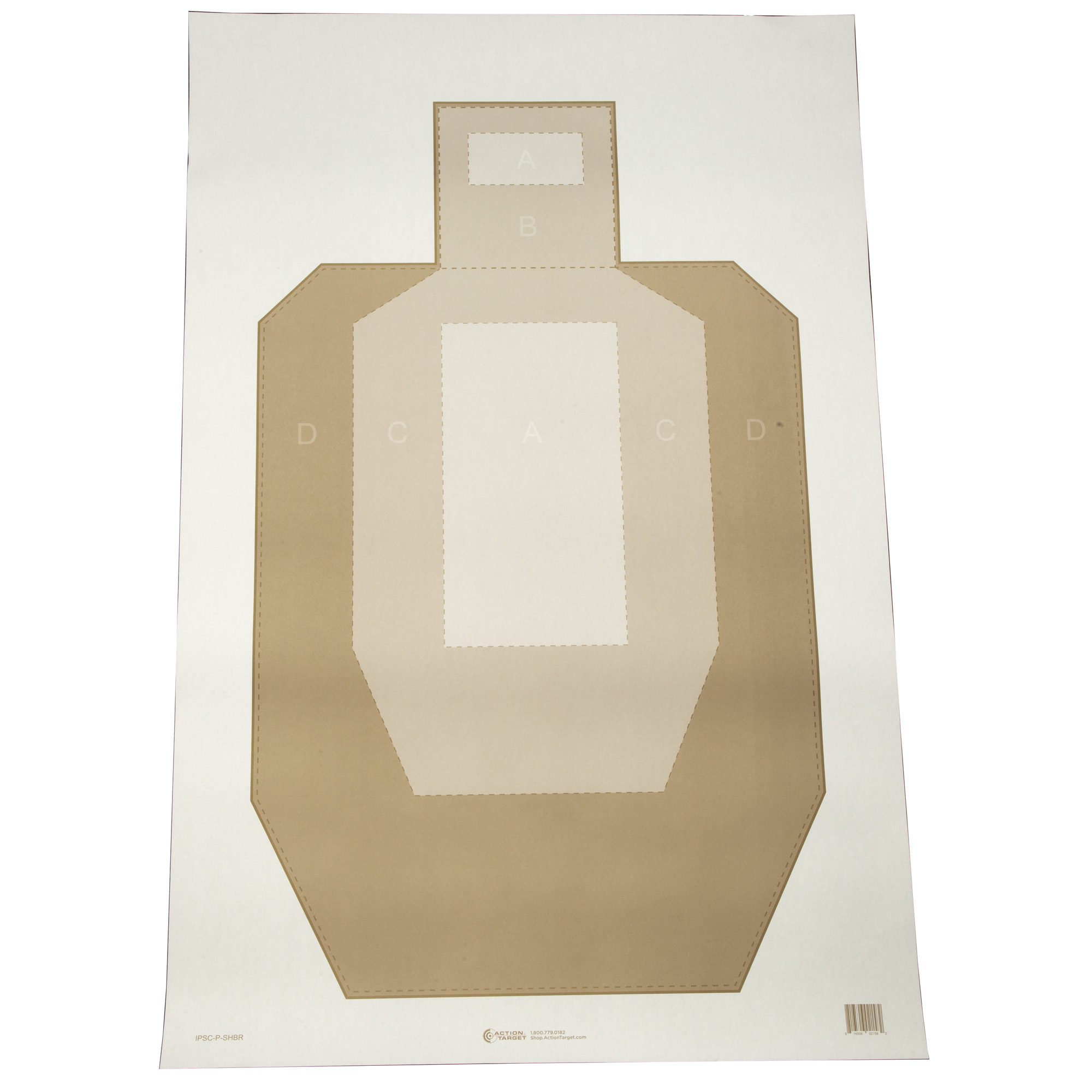 Action Target IPSC Paper Target with Visible Scoring Zones