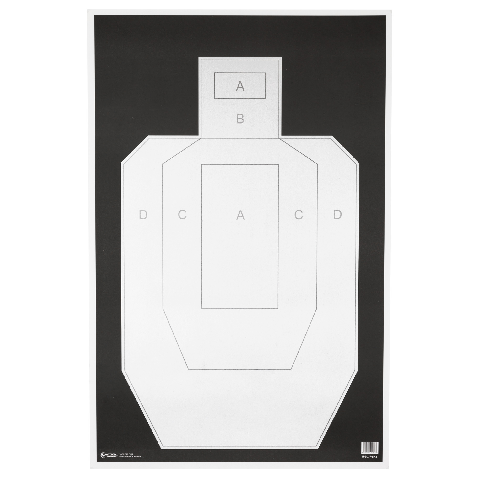 Action Target High Visibility IPSC/USPSA Paper Target – 100 Pack