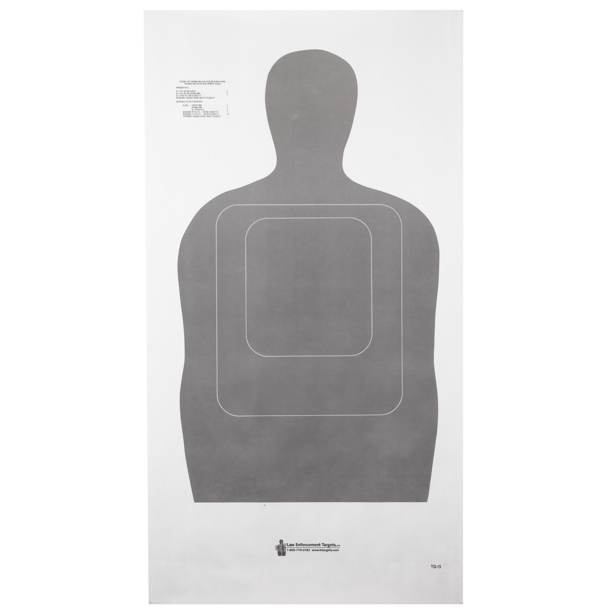 Action Target Standard TQ-15 Target (Gray) – 100 Pack