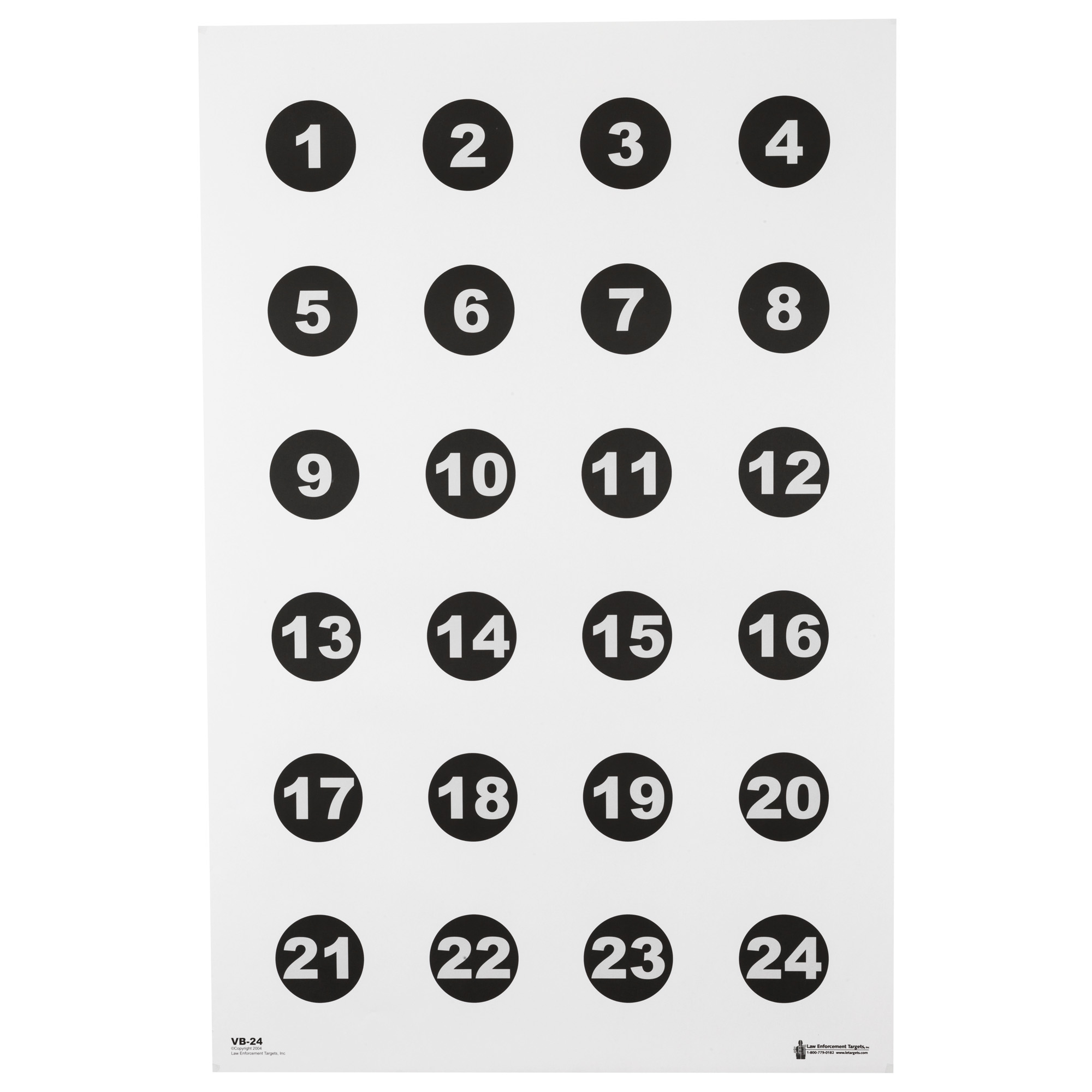 Action Target Military 3″ Numbered Circles Command Training Target – 100 Pack