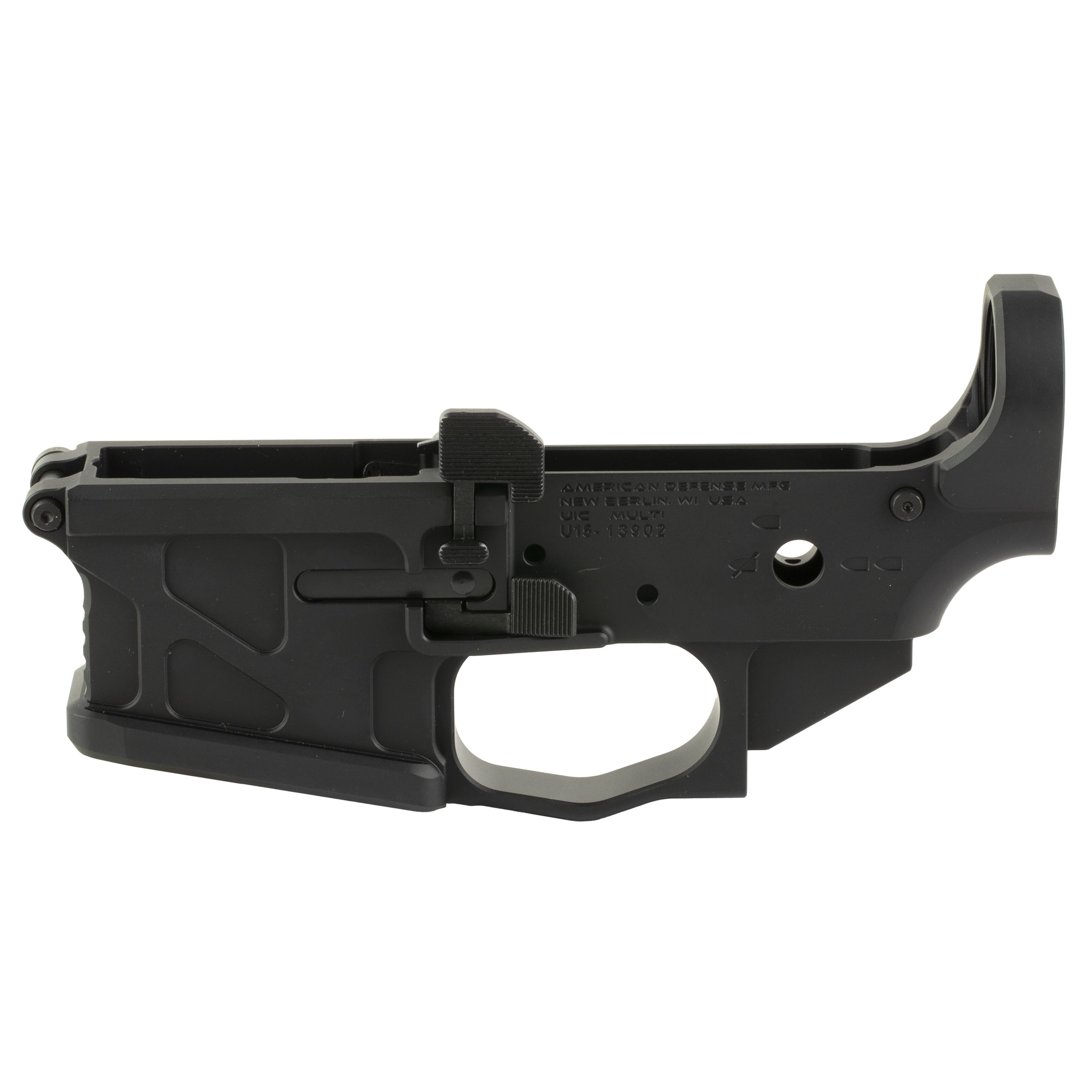 American Defense Mfg. (ADM) UIC BILLET Stripped Lower Receiver 223 Remington 556NATO – Black