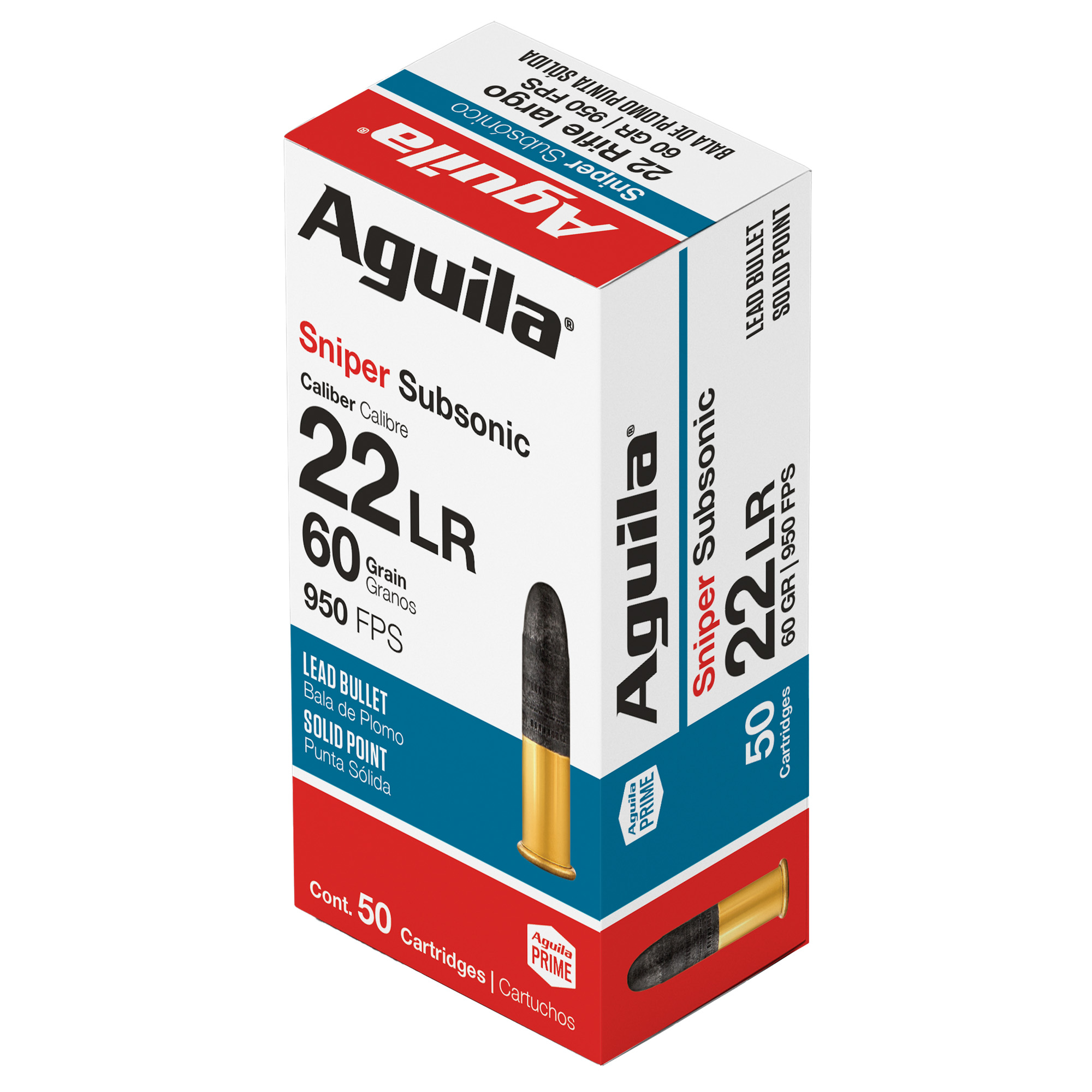 Aguila SnipeSub 22 LR 60gr Solid Point – 50rd