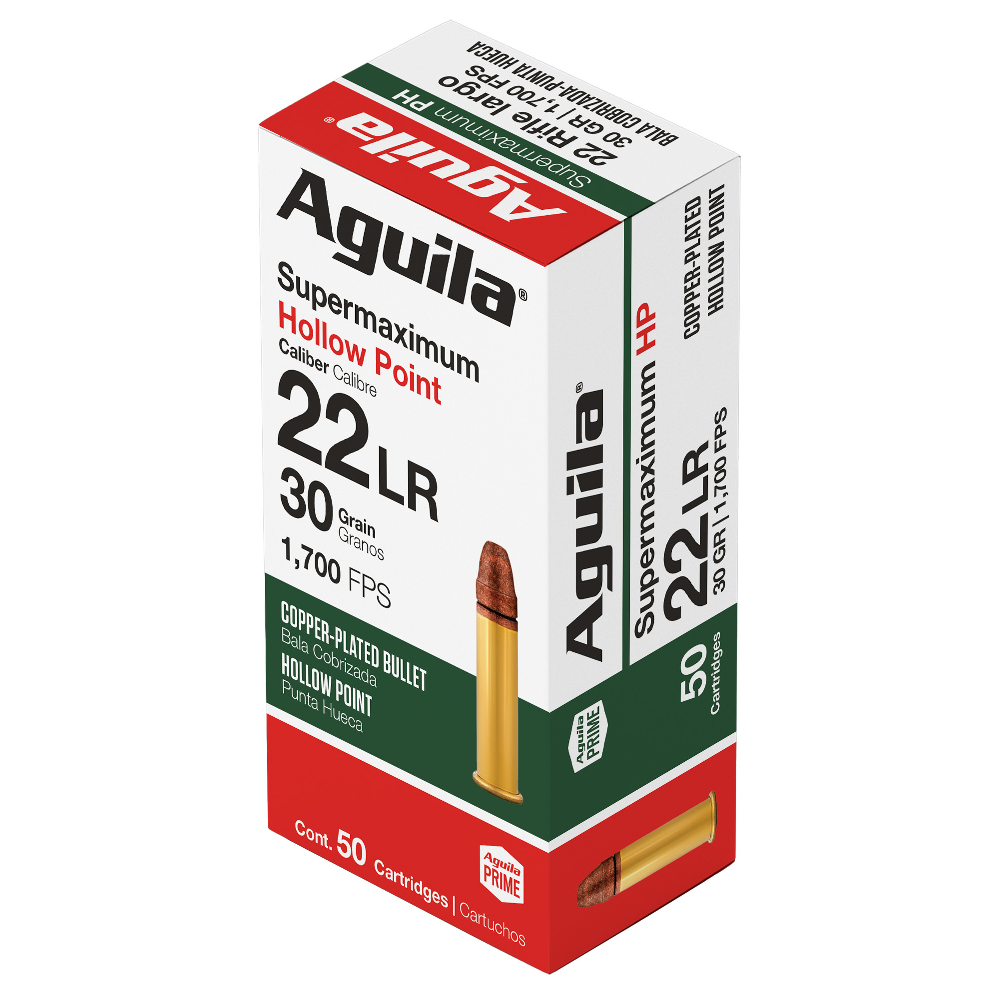 Aguila Supermaximum Hyper Velocity 22 LR 30gr Solid Point – 50rd