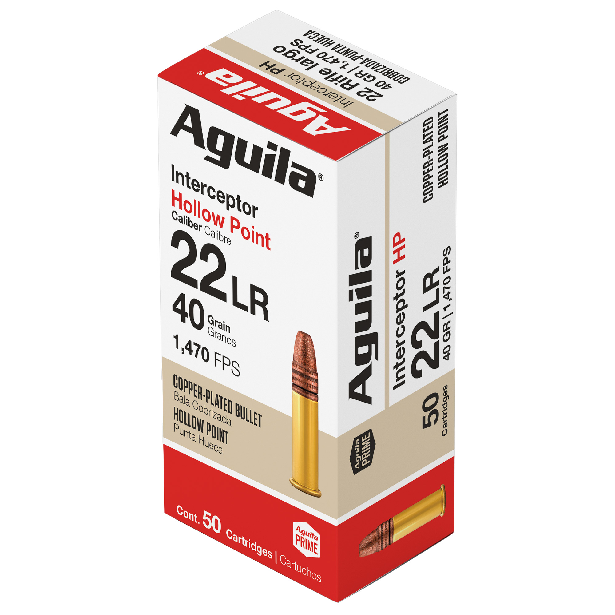 Aguila Rimfire Interceptor 22 LR 40gr Hollow Point – 50rd