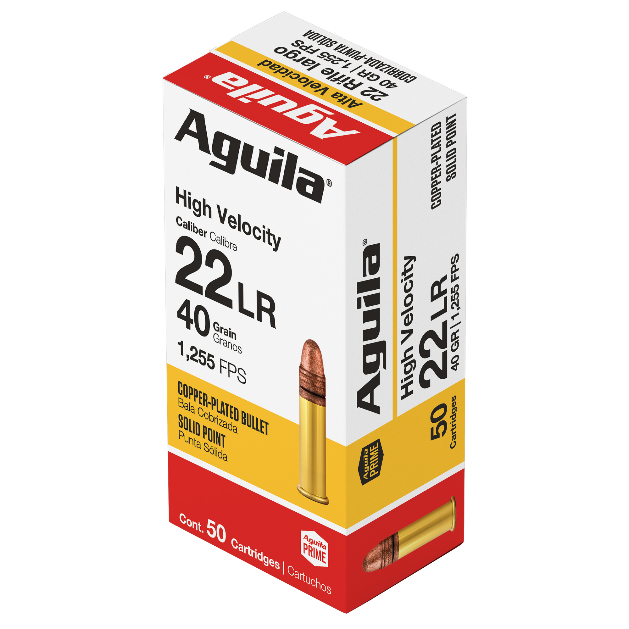 Aguila Rimfire 22 LR Hi-Velocity 40gr Solid Point – 50rd